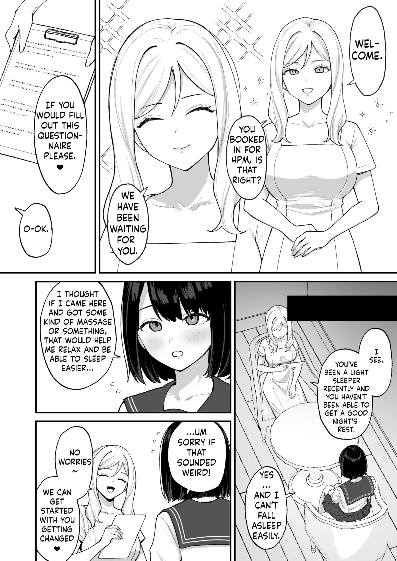 [Ginger Lily] Massage-ten de Futanari Bijo ni Portio Acme Shikomareru Onnanoko[ushirotranslations] 3eme image