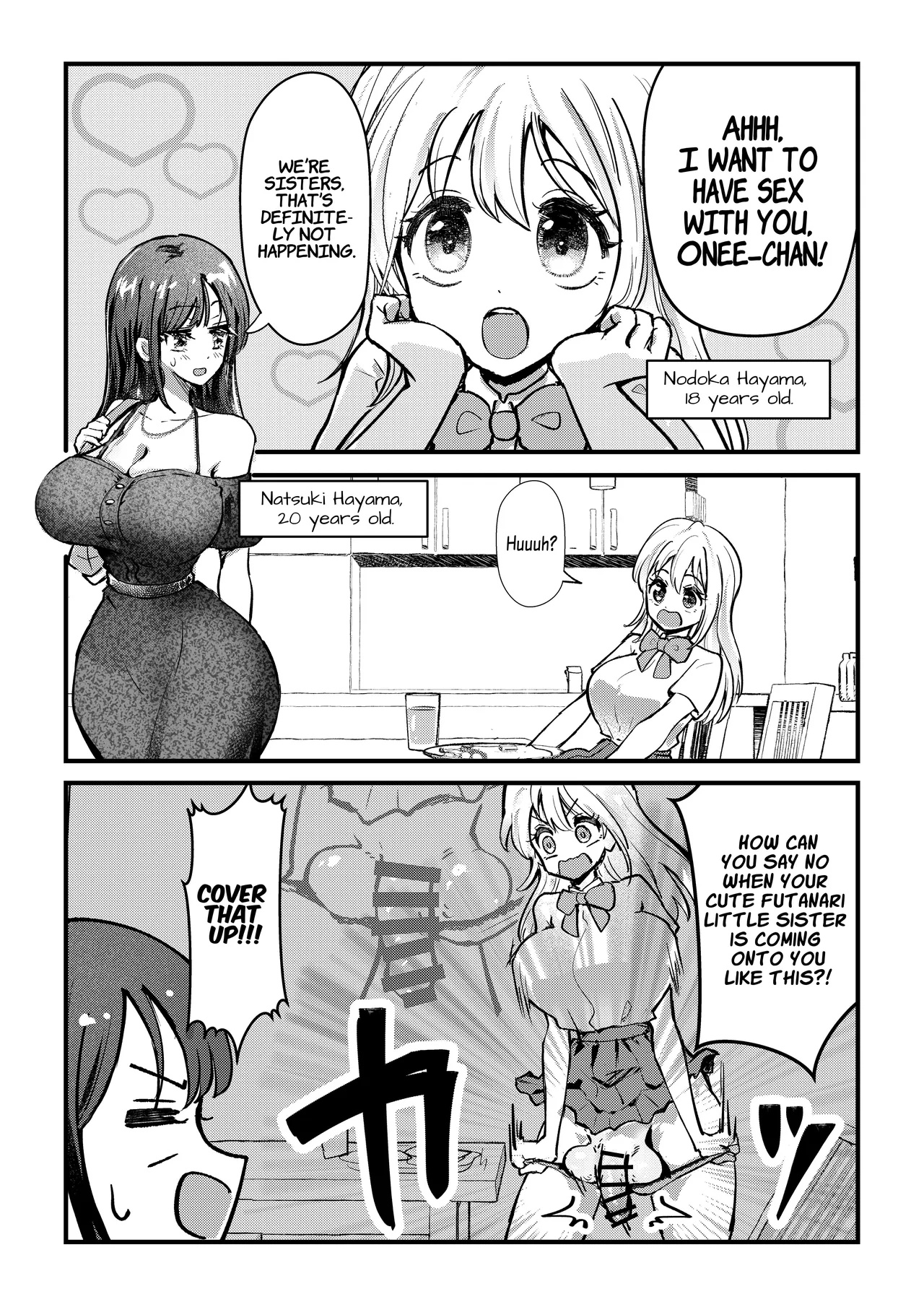 [Banibani (Bani)] Futanari Imouto ga Daisuki na Onee-chan o Suiminkan Suru Hanashi | A Story Where A Futanari Little Sister Rapes Her Sleeping Onee-chan [English] [Suzuki Marmalade] imagen número 2