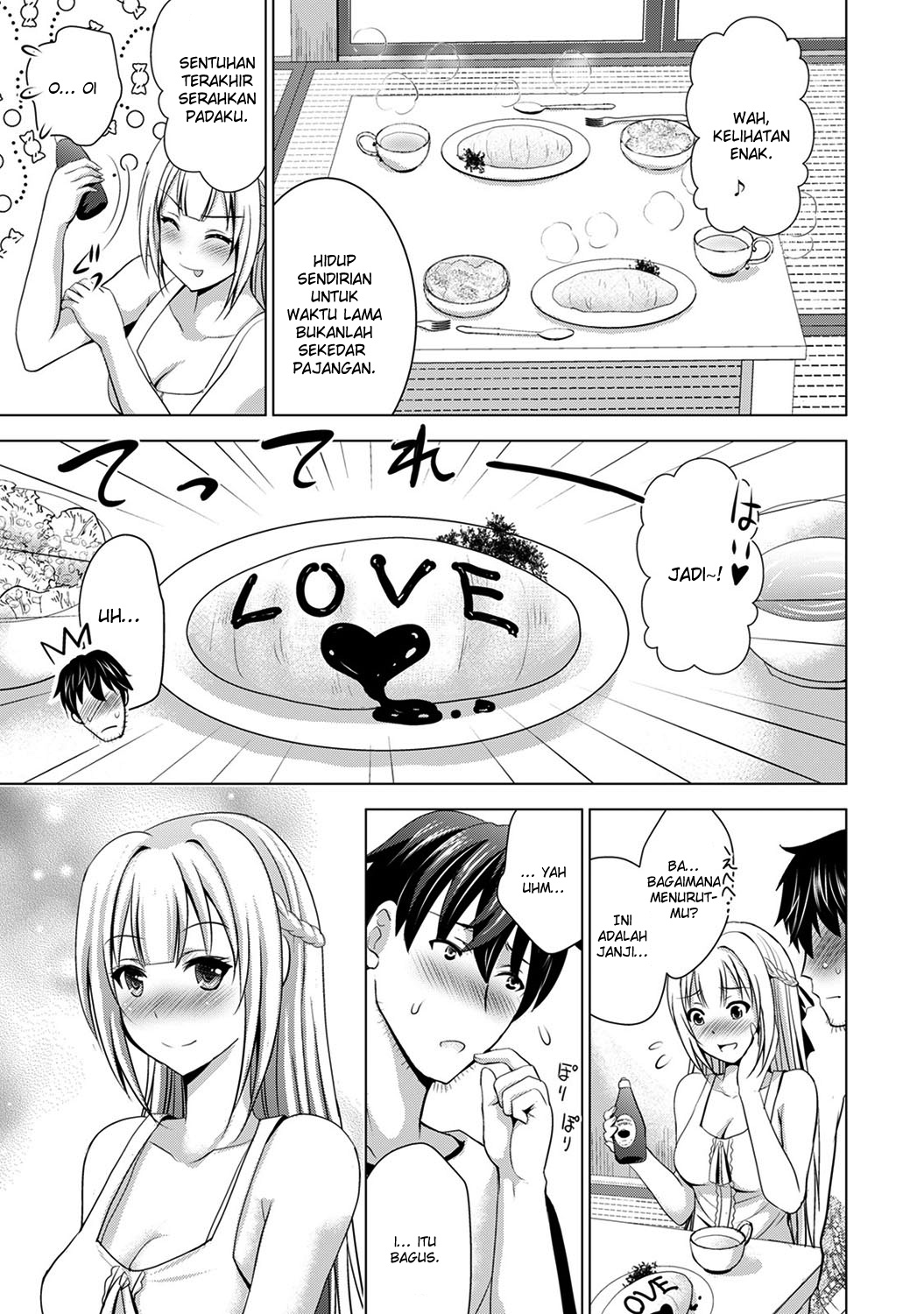 [Arino Hiroshi] Iede Shoujo to Kyou kara Doukyo!? ~Inaka ni Funare na Wagamama Ojou-sama to no Slow Life~ Ch. 3 (COMIC Ananga Ranga Vol. 56) [Indonesian] [Kiyo21] image number 6