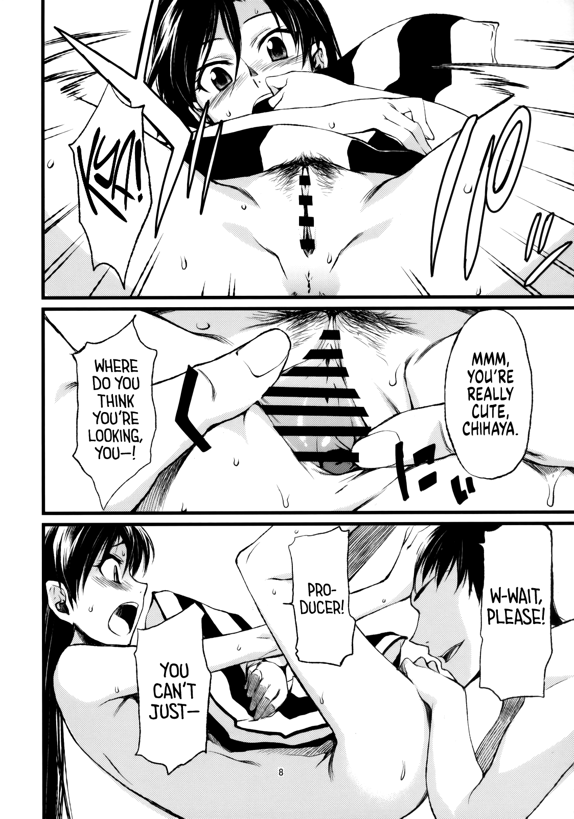 (C77) [Chotto Dake Aruyo. (Takemura Sesshu)] Haruka to Chihaya to Producer. ー Haruka, Chihaya and Producer (THE IDOLM@STER) [English] [head empty] numero di immagine  9