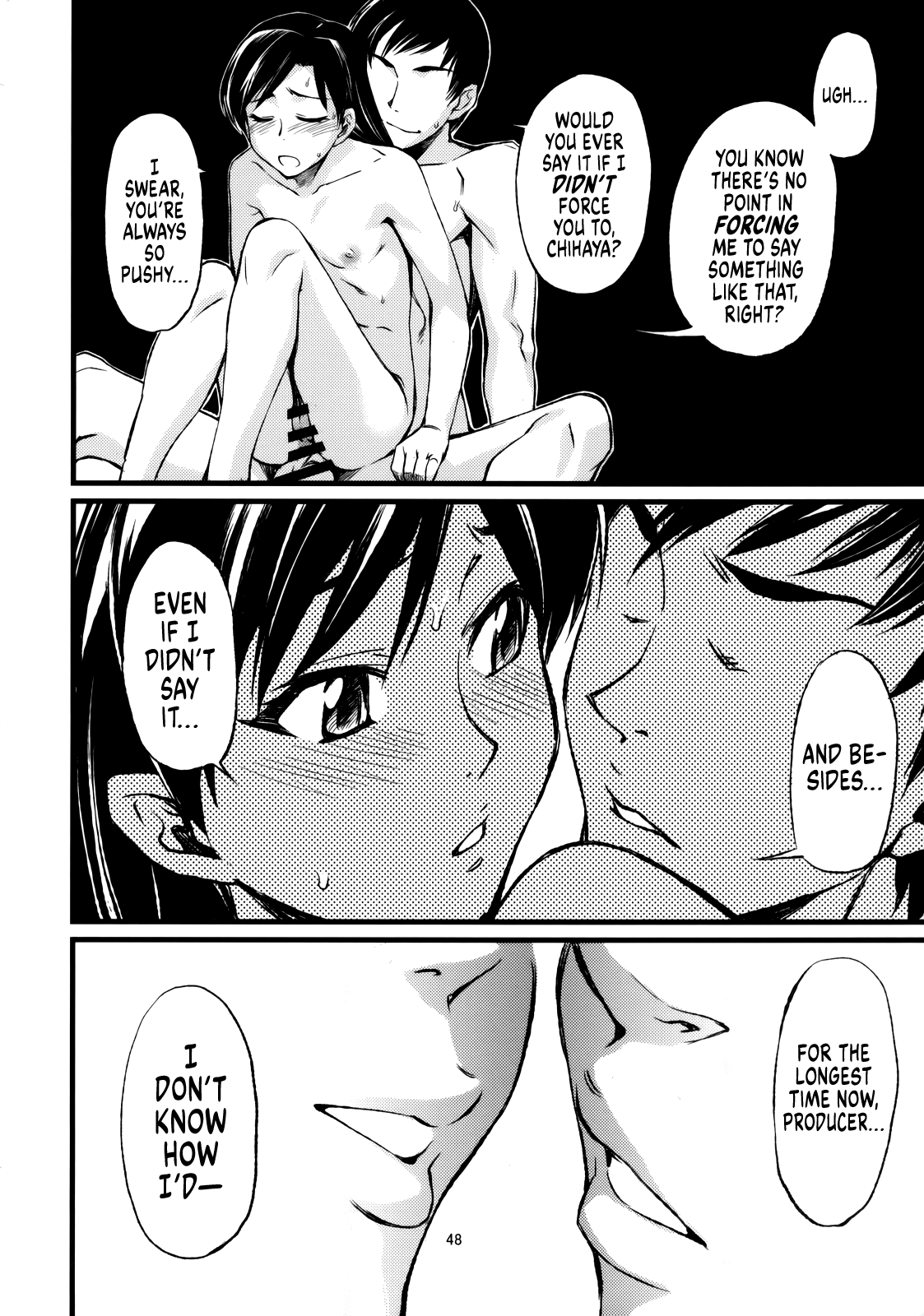 (C77) [Chotto Dake Aruyo. (Takemura Sesshu)] Haruka to Chihaya to Producer. ー Haruka, Chihaya and Producer (THE IDOLM@STER) [English] [head empty] numero di immagine  49