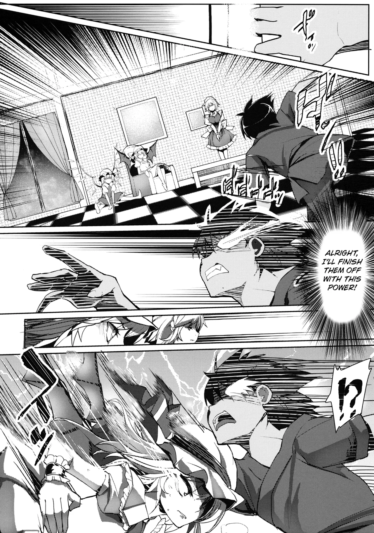 (Reitaisai 10) [Senkou Campanella (Haruhina Murasaki)] Gensoukyou Kouryaku Sakusen - Sakuya, Remilia, Flandre [English] [Kuraudo] изображение № 4