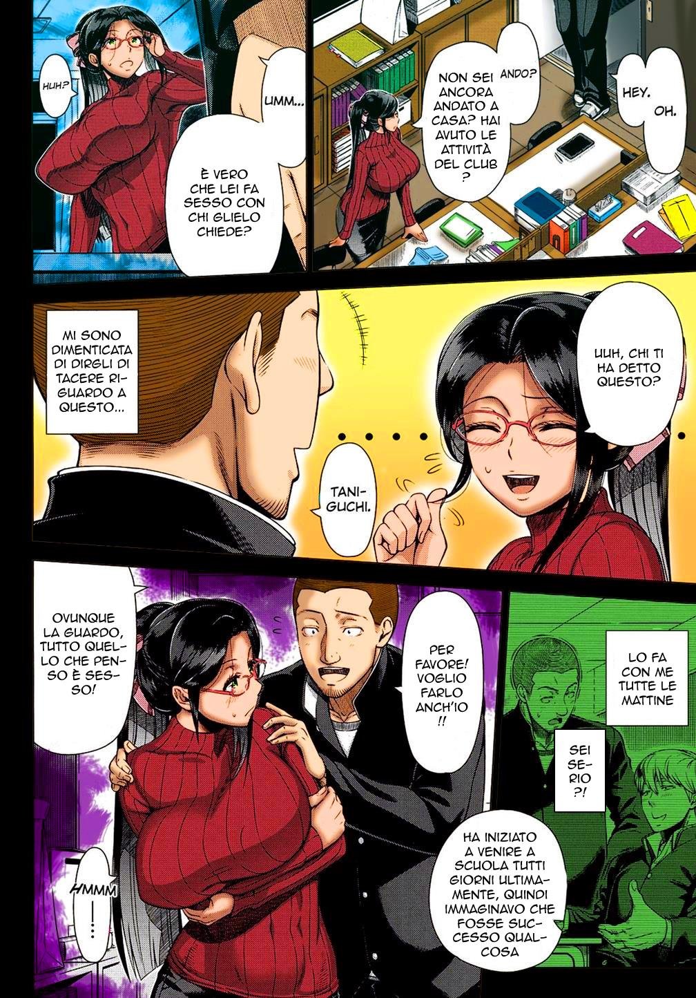 [Shinozuka Yuuji] Yukino Sensei no Seikyouiku | Una Prof Molto Disponibile (COMIC saseco Vol. 1) [Italian] [Colorized] [Decensored] image number 6