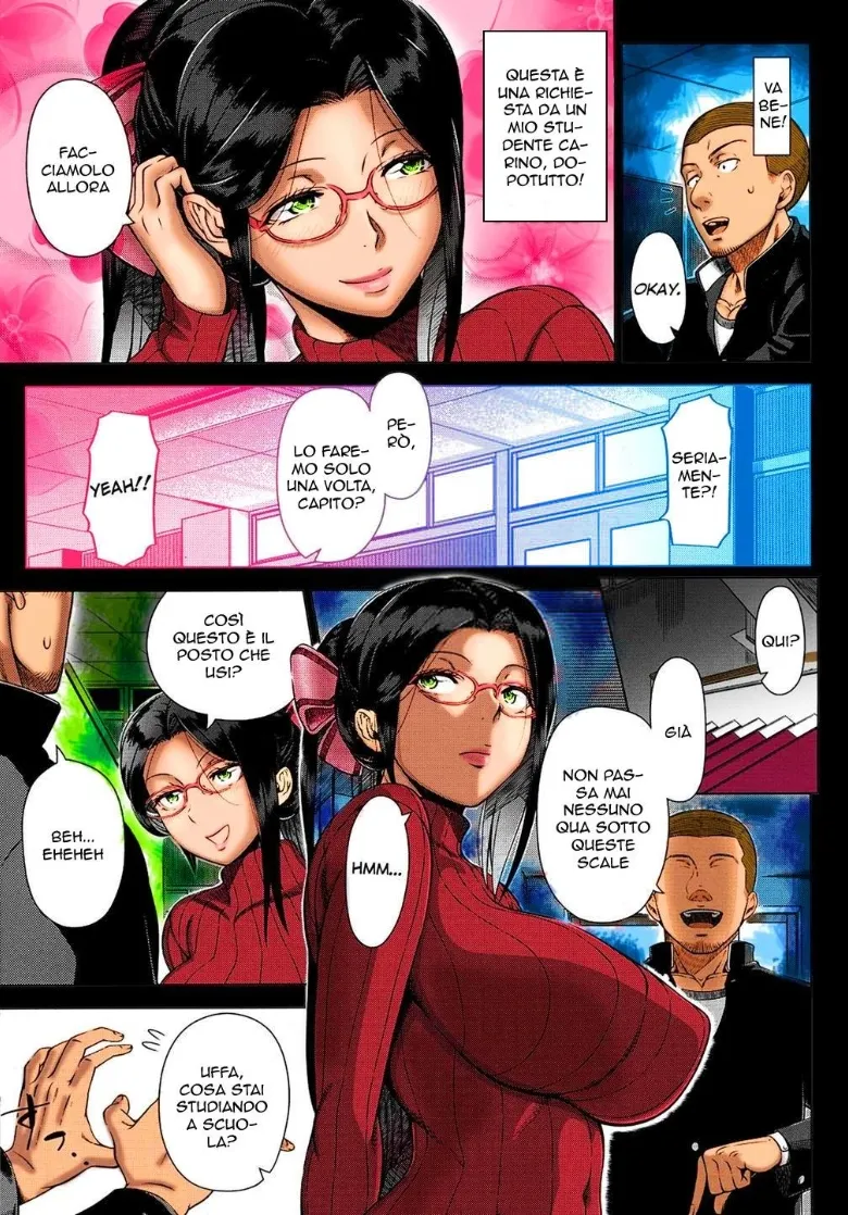 [Shinozuka Yuuji] Yukino Sensei no Seikyouiku | Una Prof Molto Disponibile (COMIC saseco Vol. 1) [Italian] [Colorized] [Decensored] image number 7