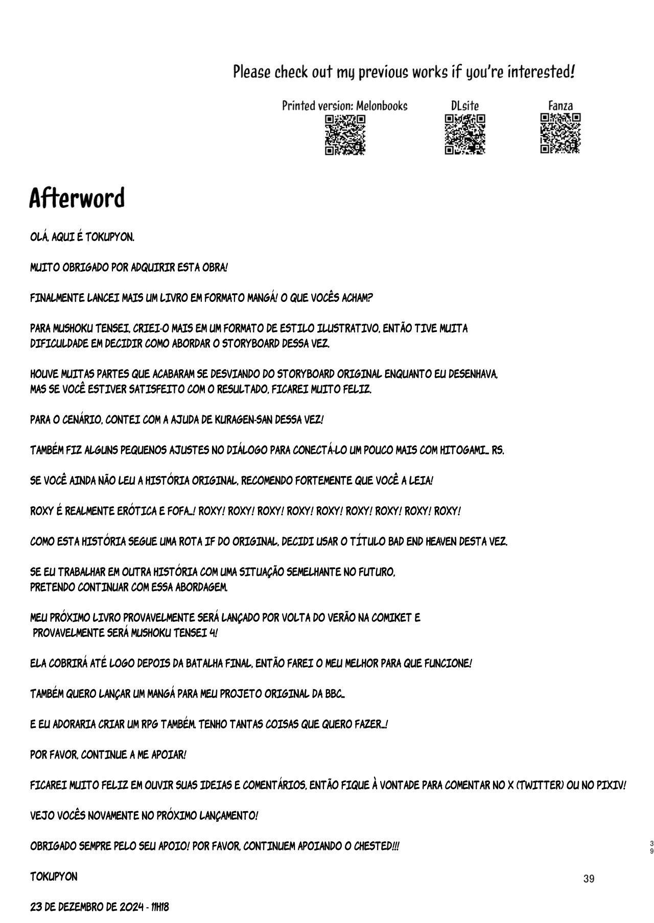 (C105) [chested (Tokupyon)] BAD END HEAVEN 5 (Mushoku Tensei ~Isekai Ittara Honki Dasu~) [Portuguese-BR] [Cipher-May] imagen número 38