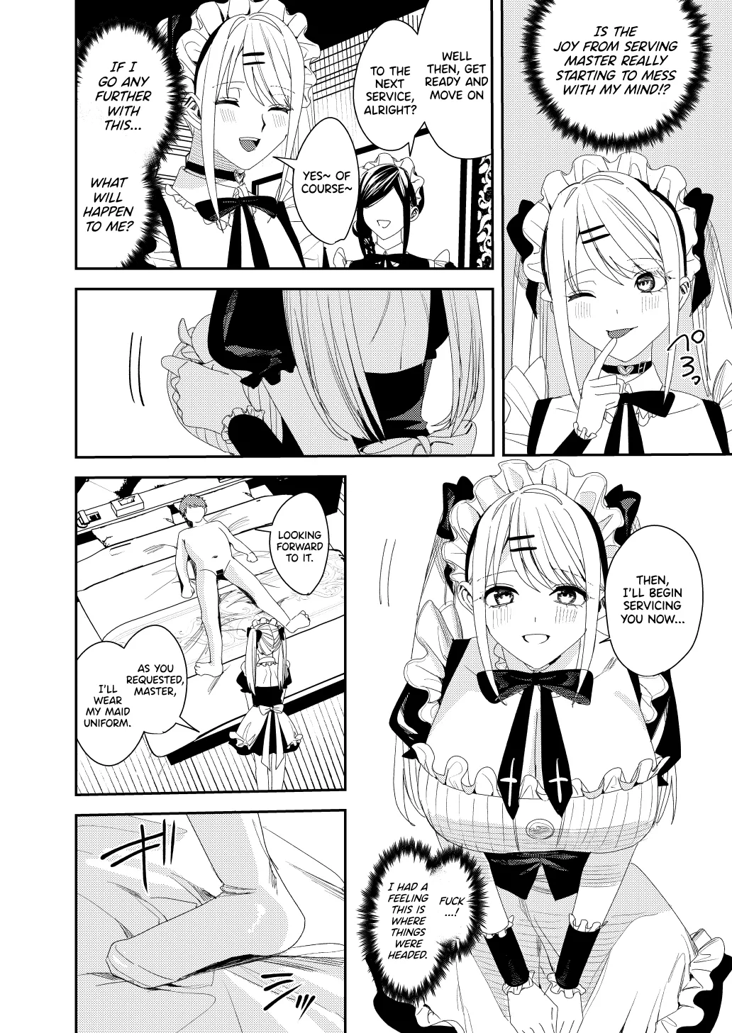 [Amuai Okashi Seisakusho (Betty)] Sekuhara Kyaku wa Maid ni shite Gohoushi Saseyo | Harasser Turned Maid Is Made to Service [English] 27eme image