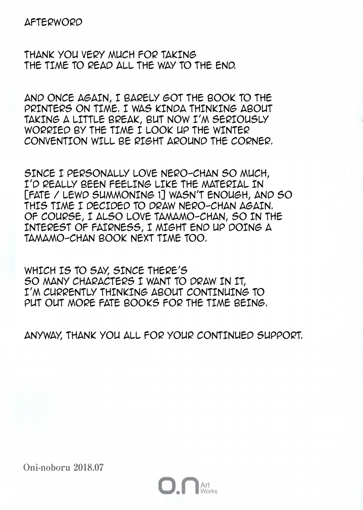 (C94) [O.N Art Works (Oni-noboru)] Fate Lewd Summoning 3 -Twintail Nero Hen- (Fate/Grand Order) [Portuguese-BR] изображение № 18