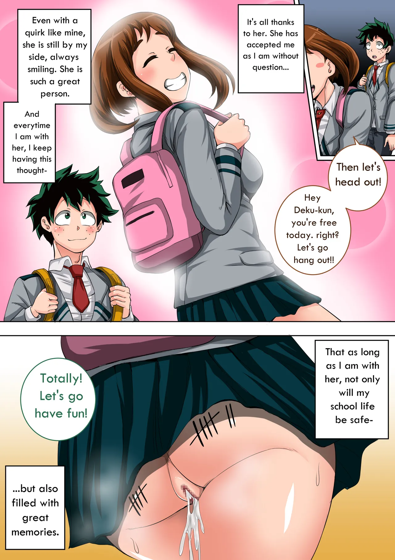 [Juicebox Koujou (Juna Juna Juice)] Boku no Harem Academia: 3-wa Ochako Hen "Arata na SEX Friend" (Boku no Hero Academia) [English] 图片编号 53