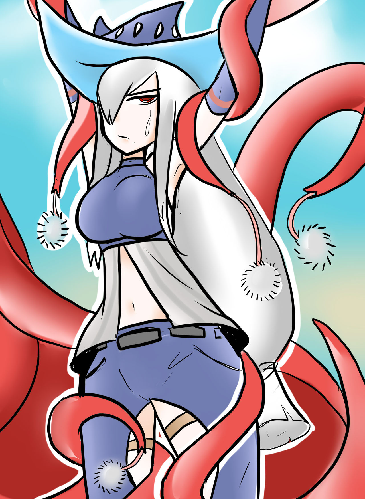 [铁头小怪]斯卡蒂触手搔痒调教 이미지 번호 1