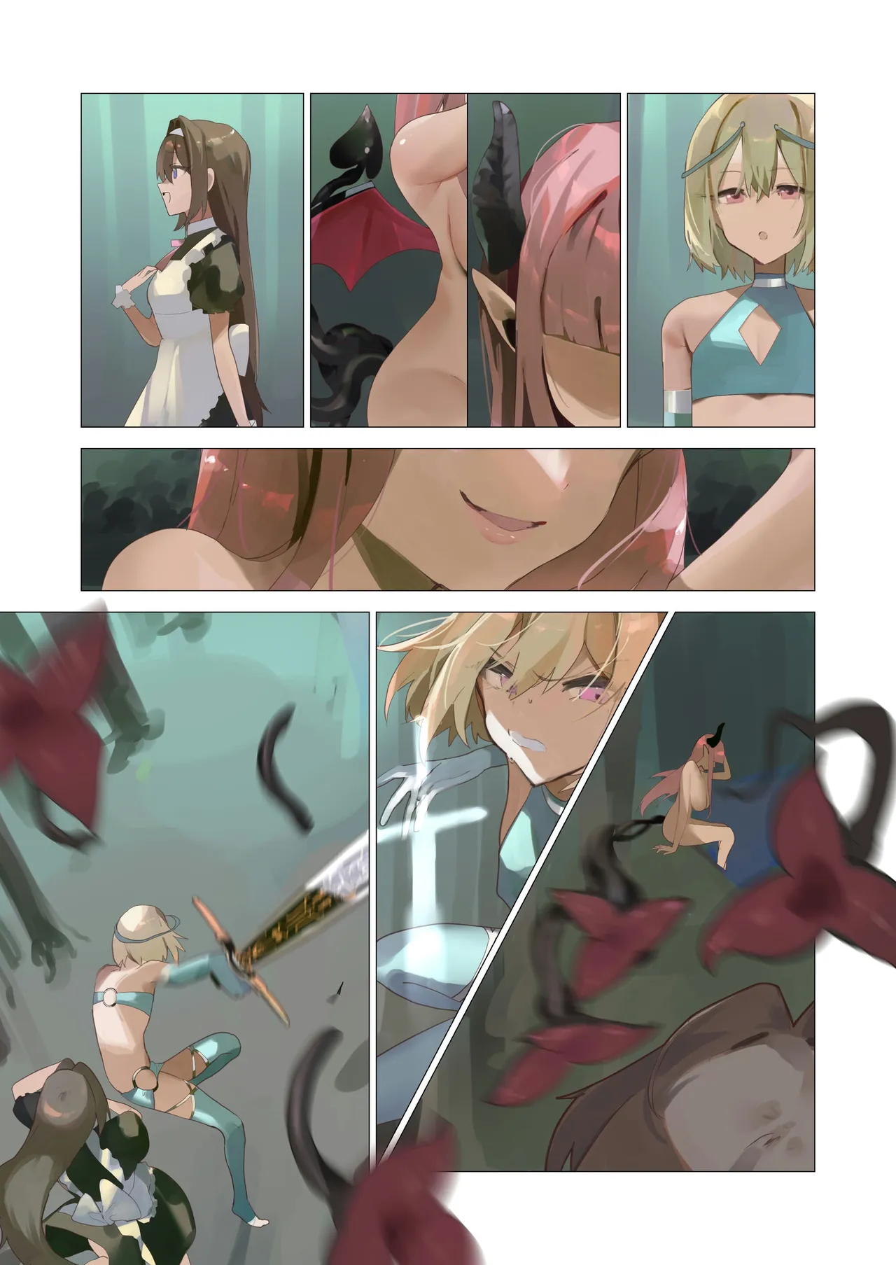 [Seika Kairaku Shoten] Tenshina Otoko no musume no daten mokushiroku | The Angelic Boy's Fallen Apocalypse image number 70