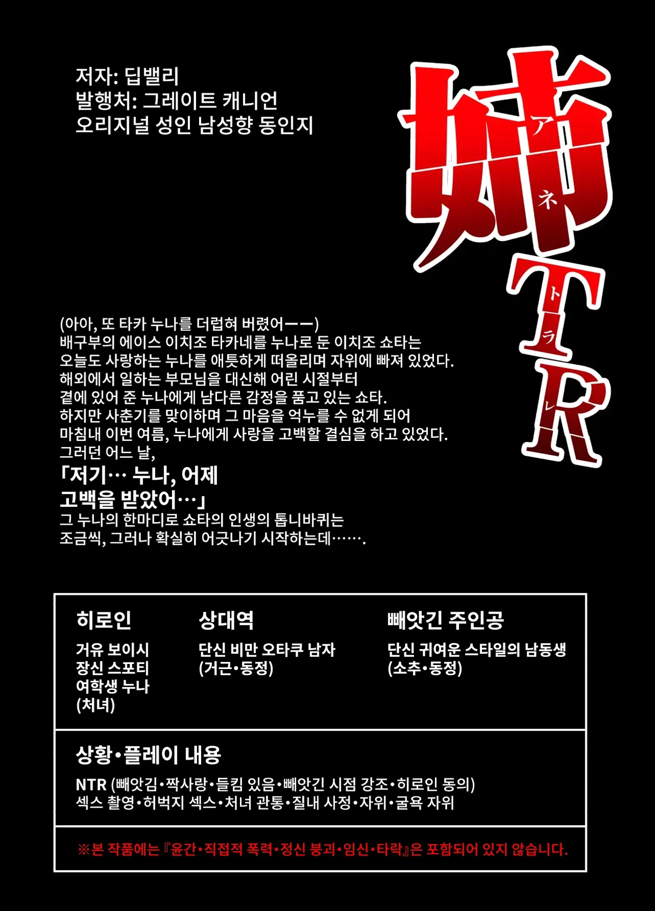 [Deep valley] Anetorare _Boku no Daisuki na Onee-chan ga Aitsu ni Ubawareta Hanashi extended version | 누나 TR 아네토라레 내가 제일 좋아하는 누나를 그 녀석에게 빼앗긴 이야기 DL 증량판 image number 101