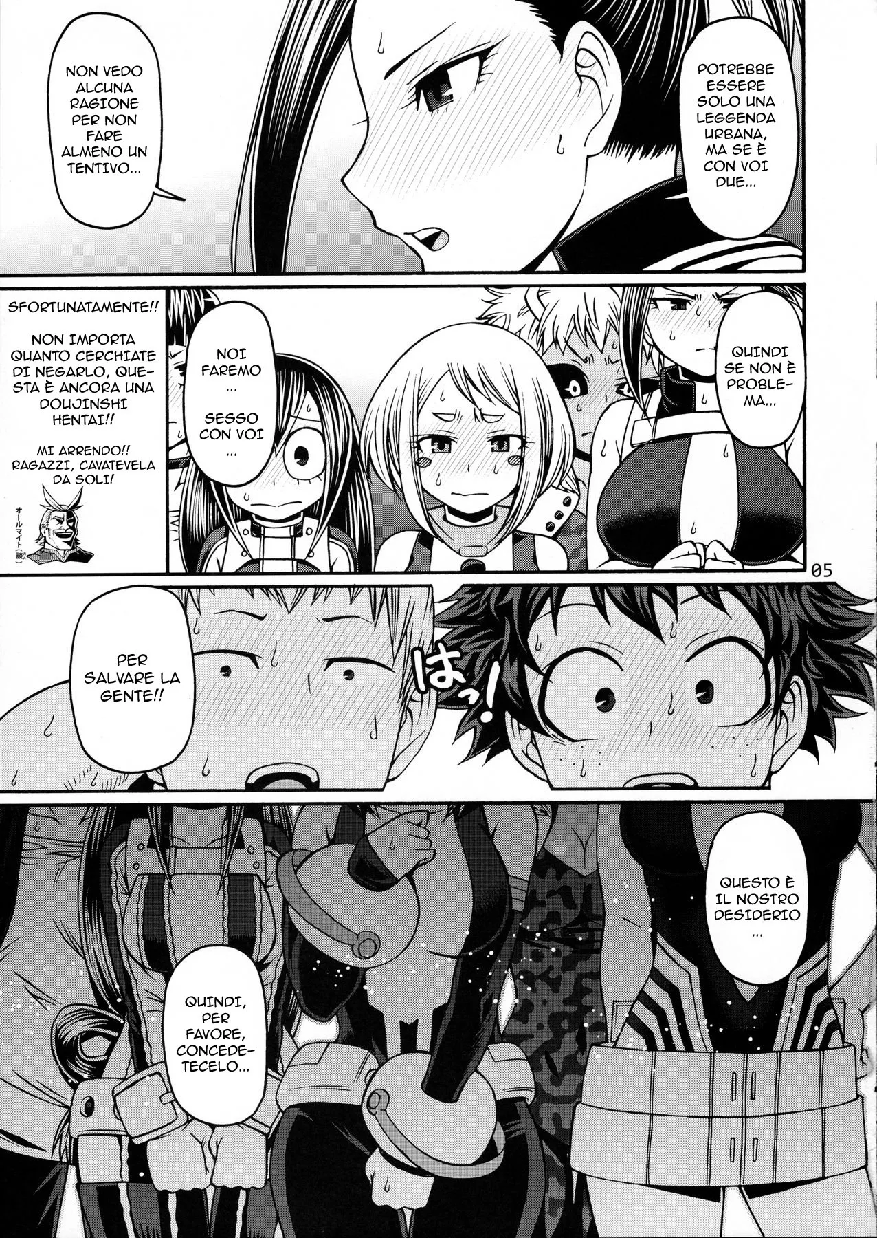 (C90) [CELLULOID-ACME (Chiba Toshirou)] POPPIN' GIRLS (My Hero Academia) [Italian] 图片编号 4