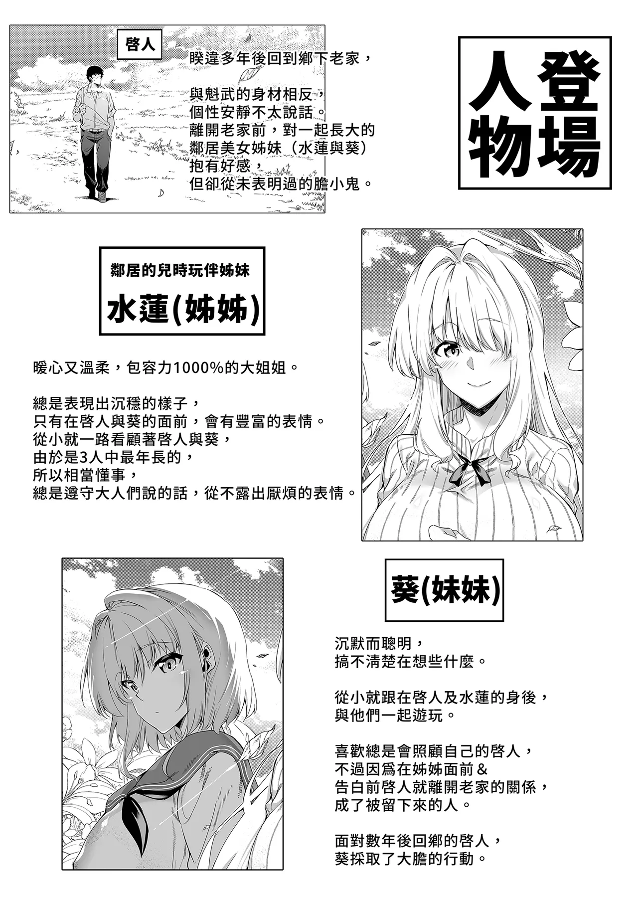 [Suiren no Yado (Asakawa)] Natsu no Yari Naoshi -Inaka to Hanare to Bijin Shimai- | 夏日重來1 [Chinese] [Decensored] [Digital] numero di immagine  5