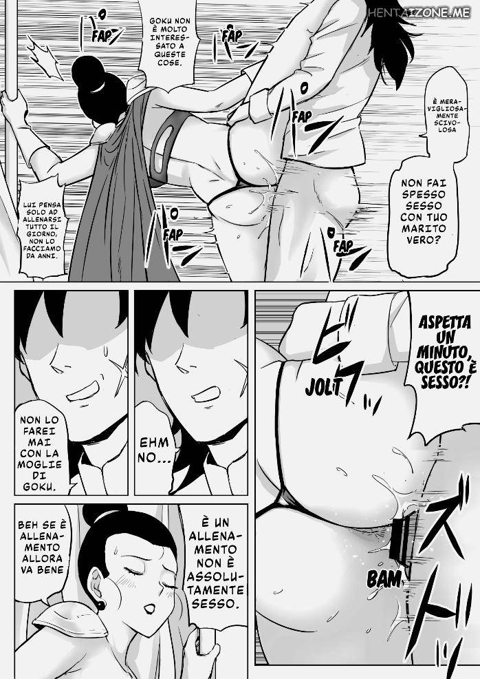 [Shirihito] Muchi na Hitozuma to no Tokubetsu Shugyou | L' Allenamento Speciale di Chichi (Dragon Ball Super) [Italian] image number 10