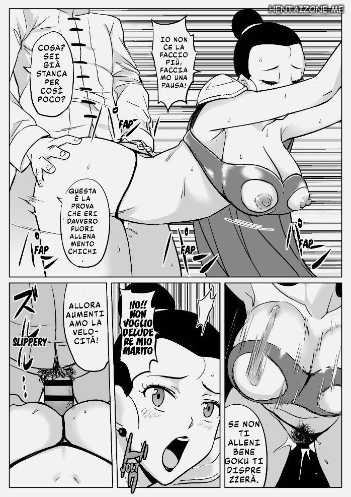 [Shirihito] Muchi na Hitozuma to no Tokubetsu Shugyou | L' Allenamento Speciale di Chichi (Dragon Ball Super) [Italian] image number 13