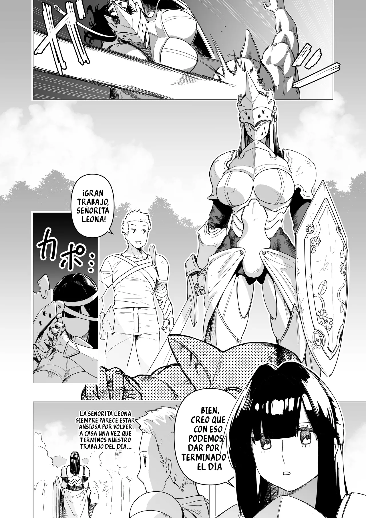 [Tsunao] Tank Onna Kishi wa Dakaretai. | Esta Caballero que usa Armadura Pesada solo quiere tener Sexo (Spanish) [kalock] Bildnummer 2