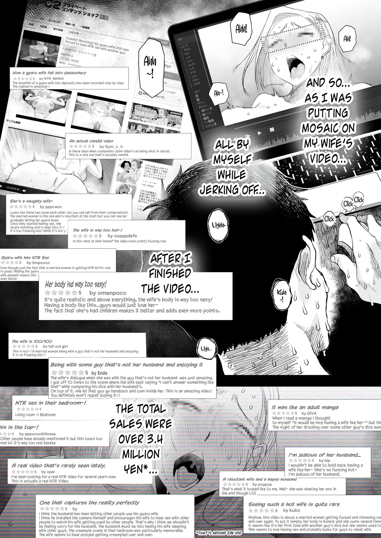 [Haitoku Sensei] Tsuma ni Mosaic ~Aisuru Tsuma no NTR Douga ni Mosaic Shori Saserareru Ore~ [English] [CarlJPTL] image number 56