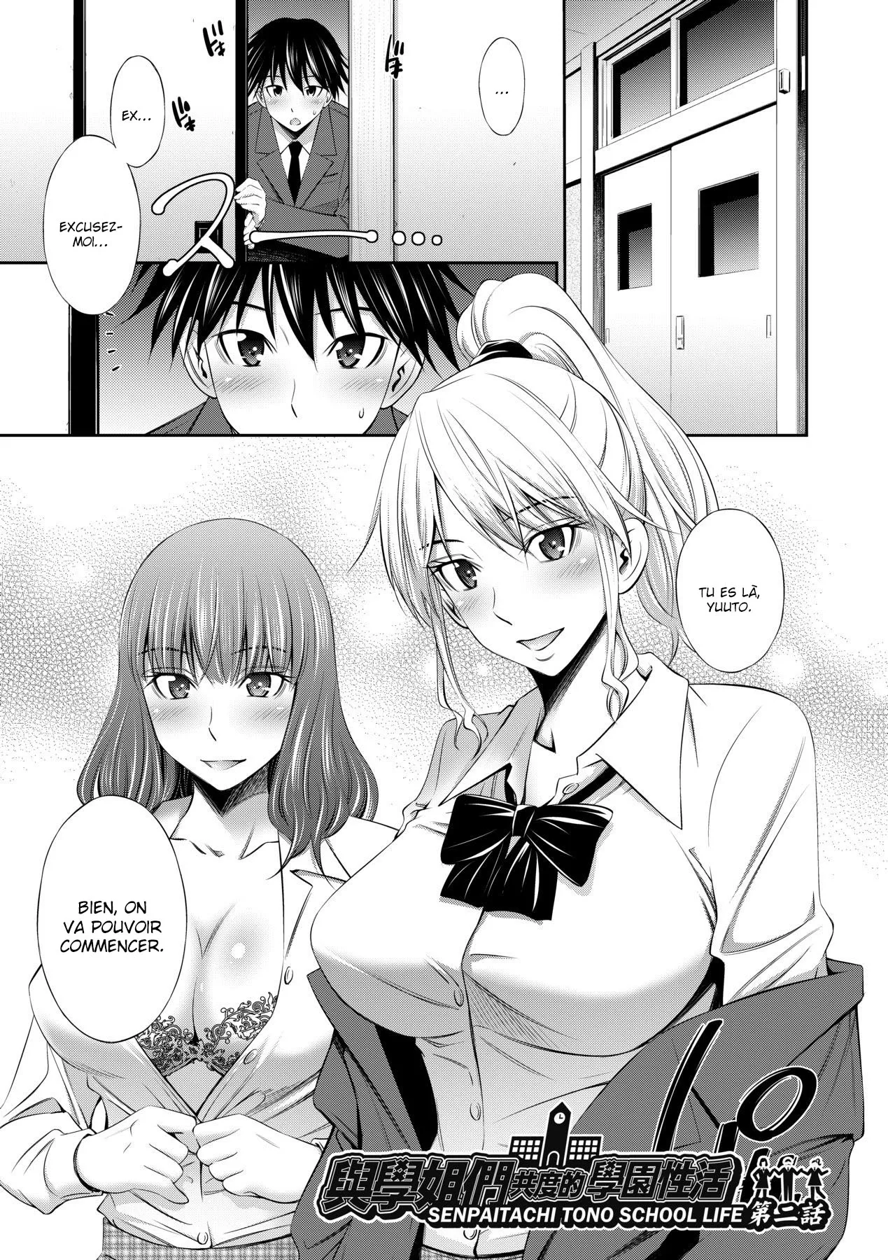 [Sabashi Renya] Senpai-tachi to no Gakuen Seikatsu Ch1-3 [French] [O-S] [Decensored] [Digital] numero di immagine  37