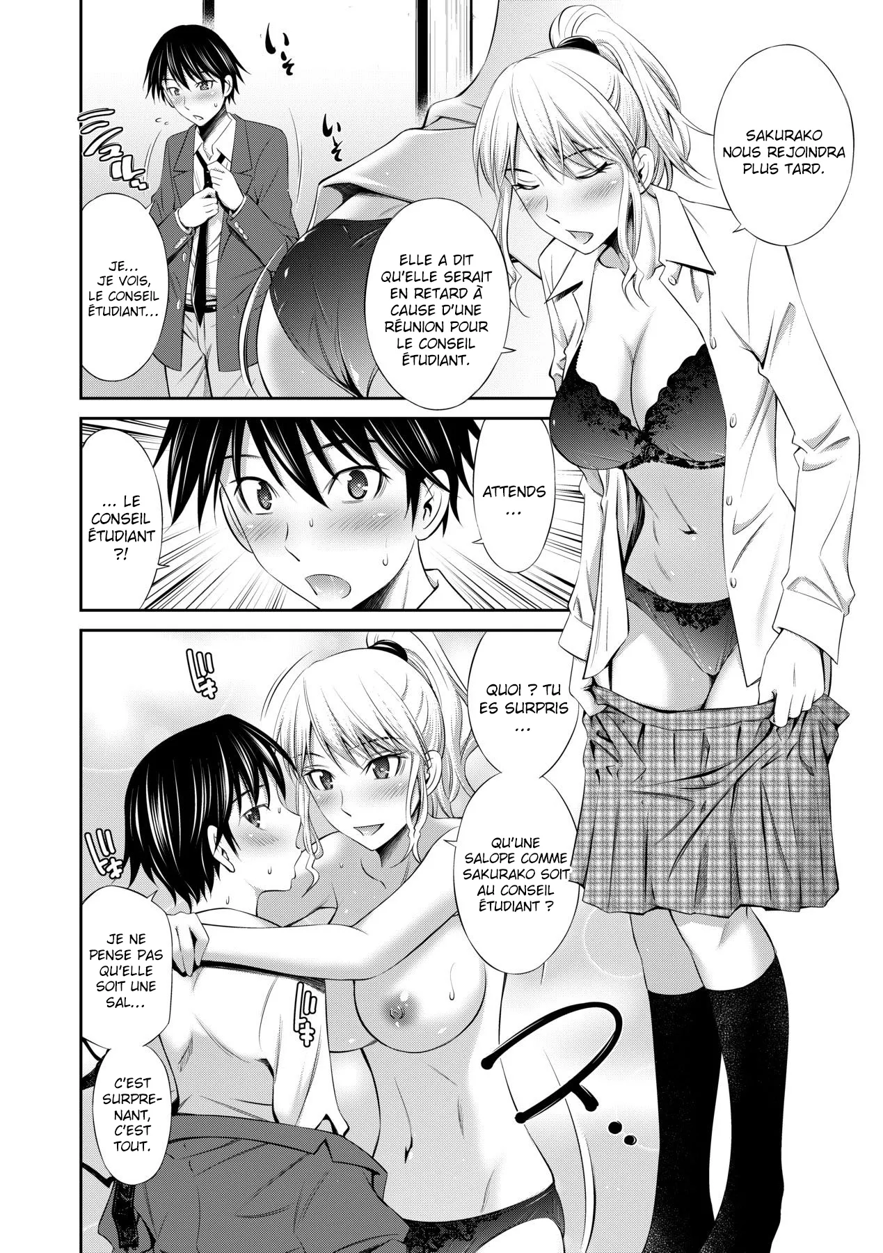 [Sabashi Renya] Senpai-tachi to no Gakuen Seikatsu Ch1-3 [French] [O-S] [Decensored] [Digital] numero di immagine  48