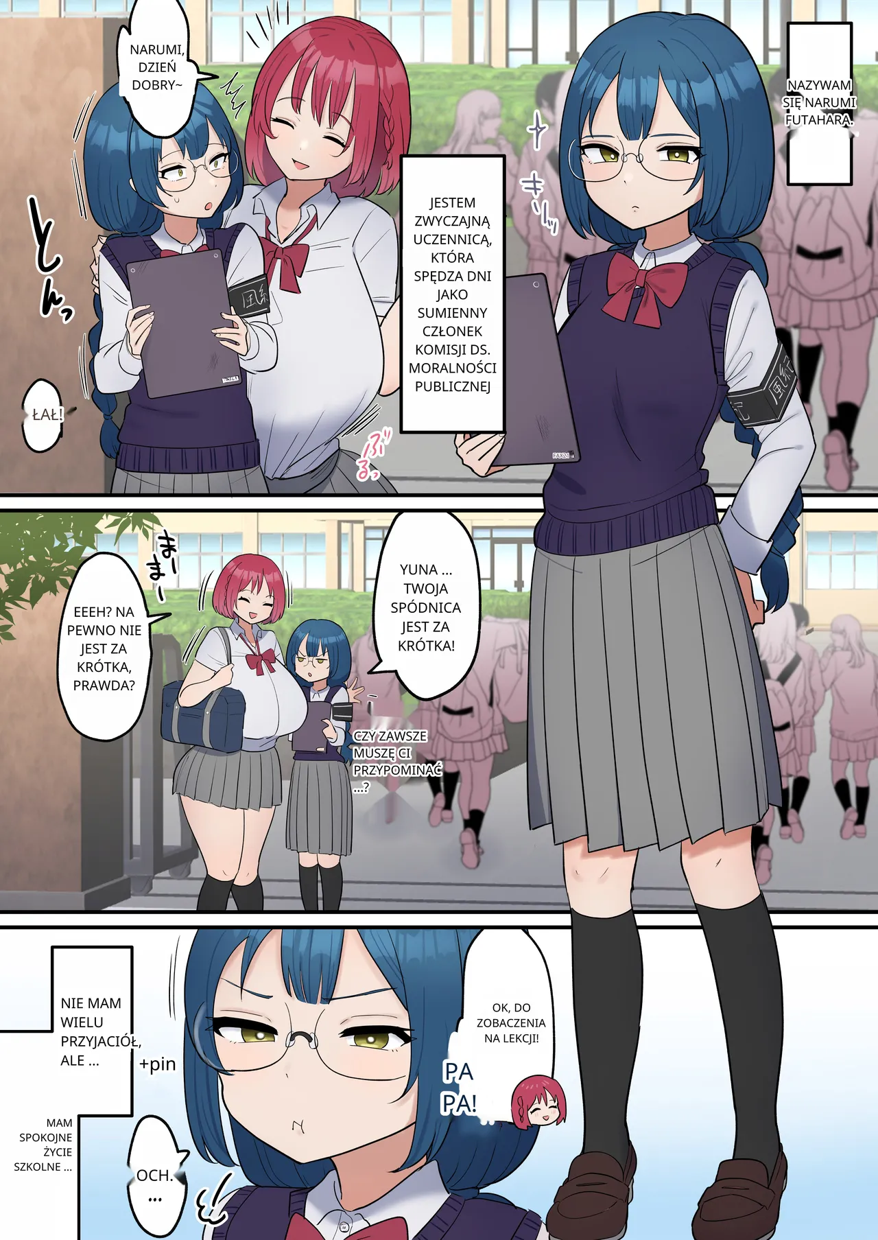 [Fence 14] Totsuzen Chinpo ga Haete Shimatta Majime Joshi, Tomodachi to Koubi Suru | The Serious girl Suddenly Grows a Dick and Fucks Her Friend [polski] image number 2