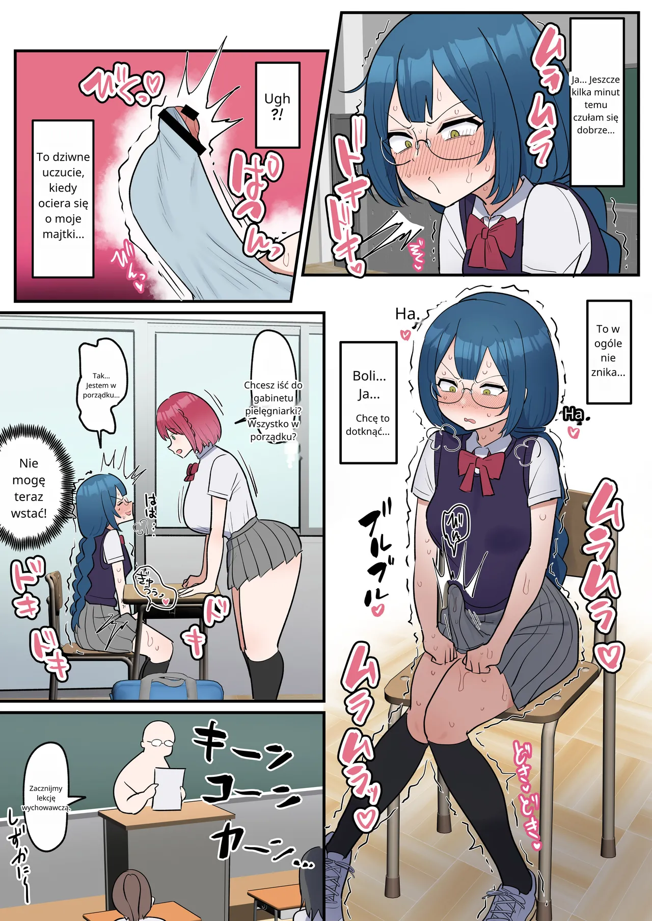 [Fence 14] Totsuzen Chinpo ga Haete Shimatta Majime Joshi, Tomodachi to Koubi Suru | The Serious girl Suddenly Grows a Dick and Fucks Her Friend [polski] image number 6