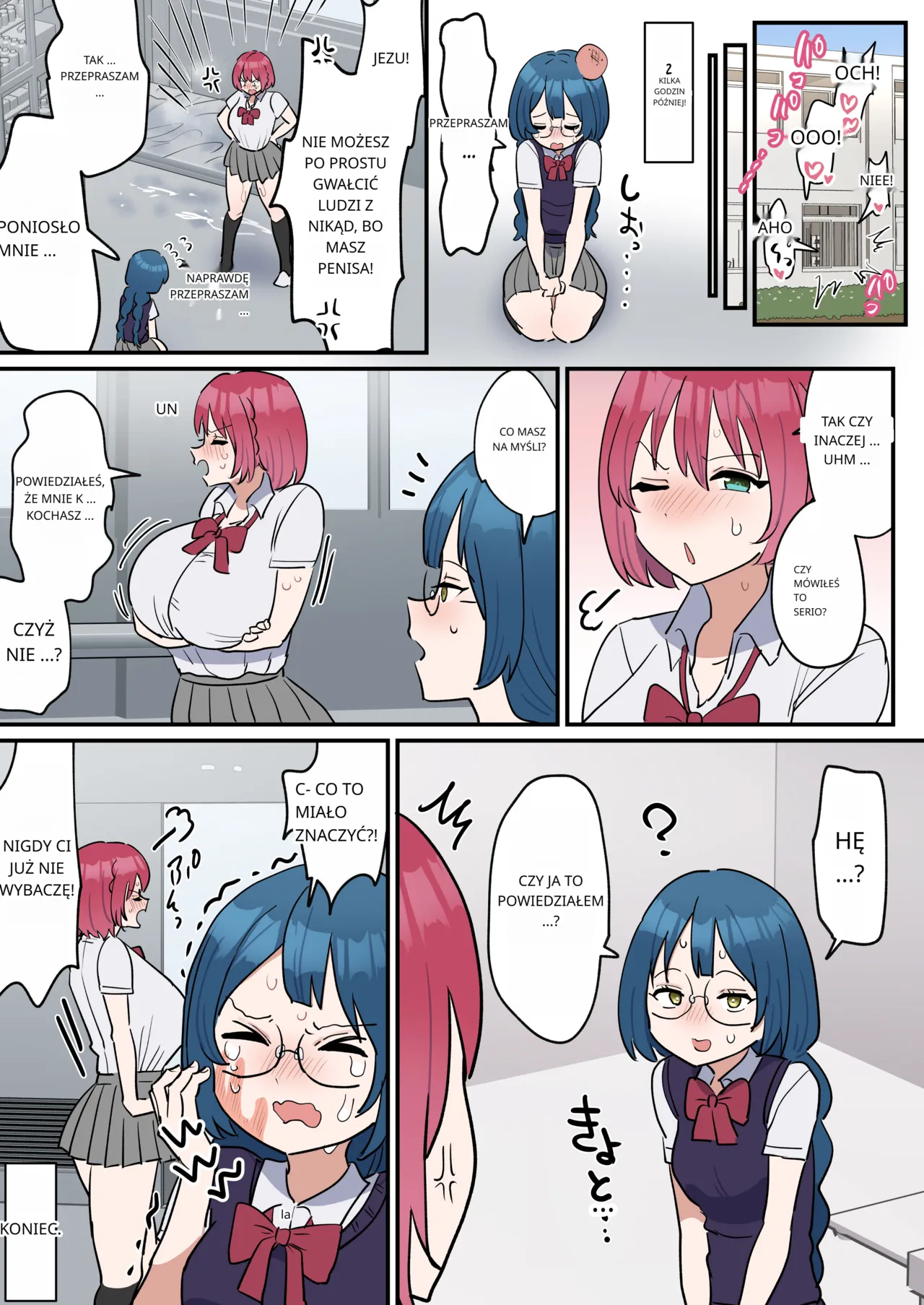 [Fence 14] Totsuzen Chinpo ga Haete Shimatta Majime Joshi, Tomodachi to Koubi Suru | The Serious girl Suddenly Grows a Dick and Fucks Her Friend [polski] image number 21