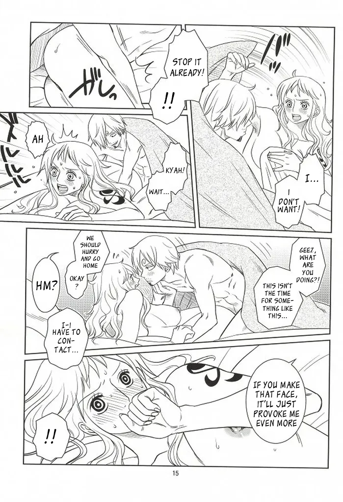 (C86) [Mamiana Paradise (Kuri)] Himitsu no Koi Wazurai (One Piece) [English] image number 13