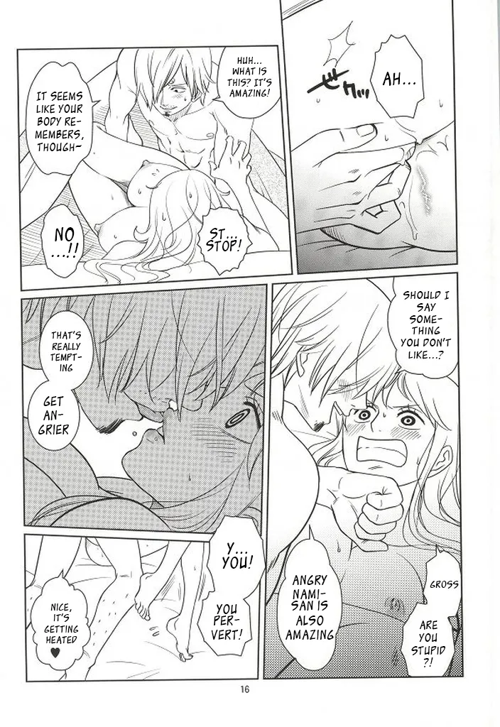 (C86) [Mamiana Paradise (Kuri)] Himitsu no Koi Wazurai (One Piece) [English] image number 14