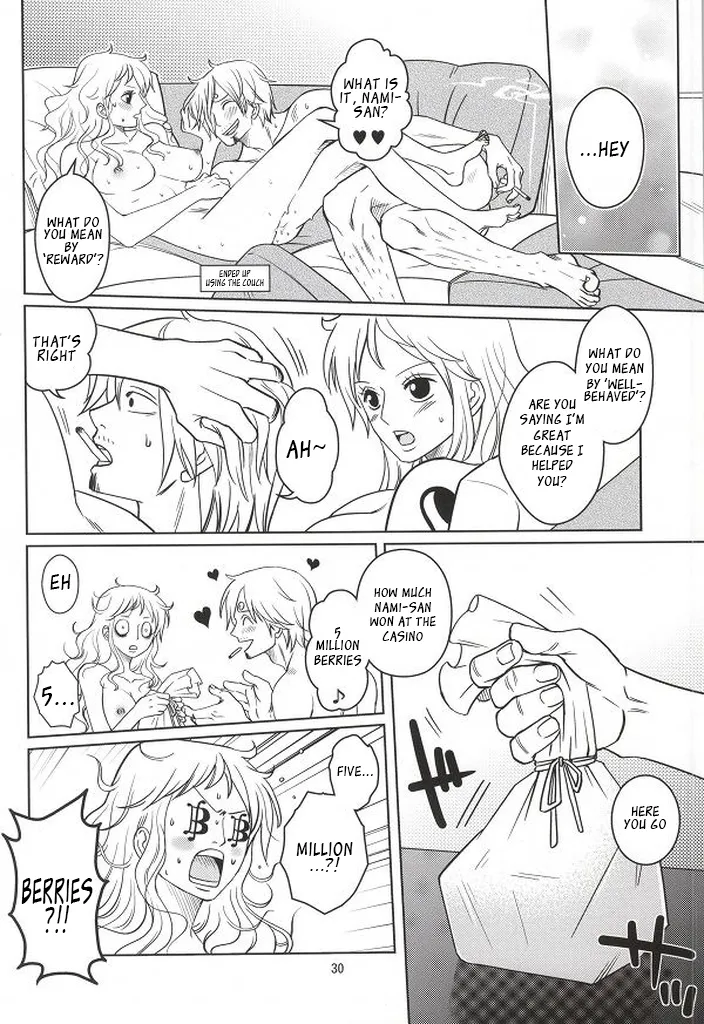 (C86) [Mamiana Paradise (Kuri)] Himitsu no Koi Wazurai (One Piece) [English] image number 28