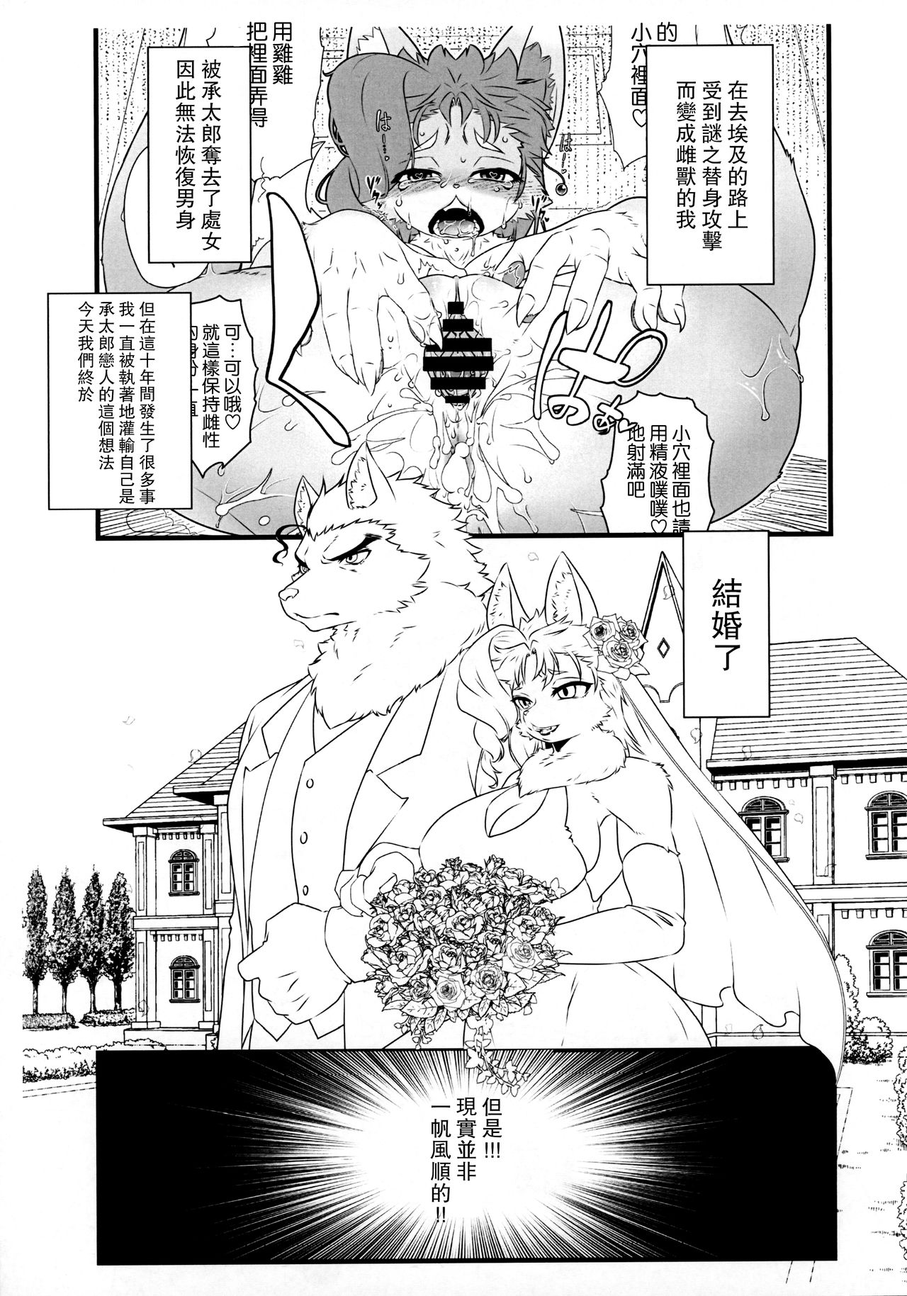(Shinshun Kemoket 6) [Beast Trail (HIbakichi)] Mesukemo ni Natta Boku ga Shinyuu no Tsuma ni Naru Hanashi. (JoJo's Bizarre Adventure) [Chinese] [路过的骑士汉化组] 画像番号 4