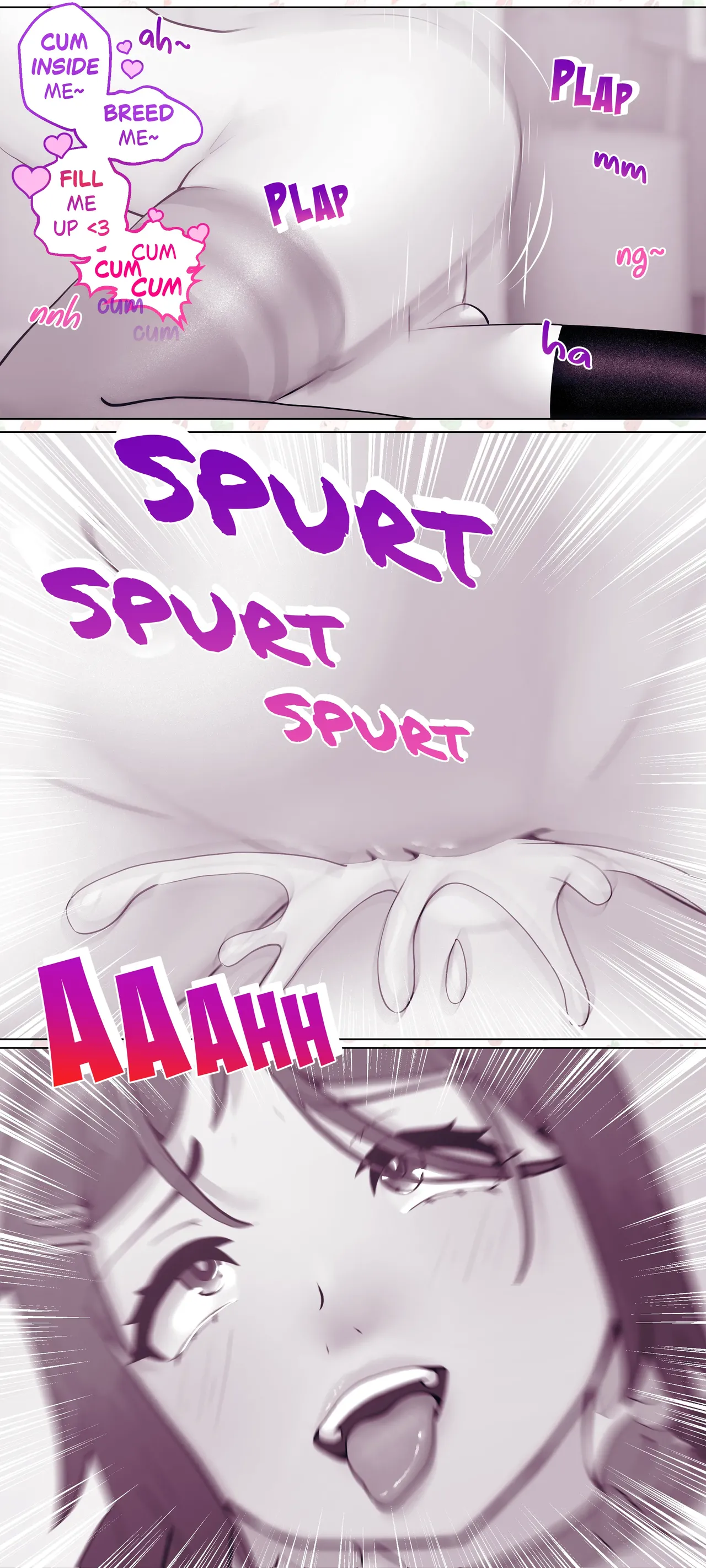 Cum To Miside: NTR By Futa [Black&White] image number 15