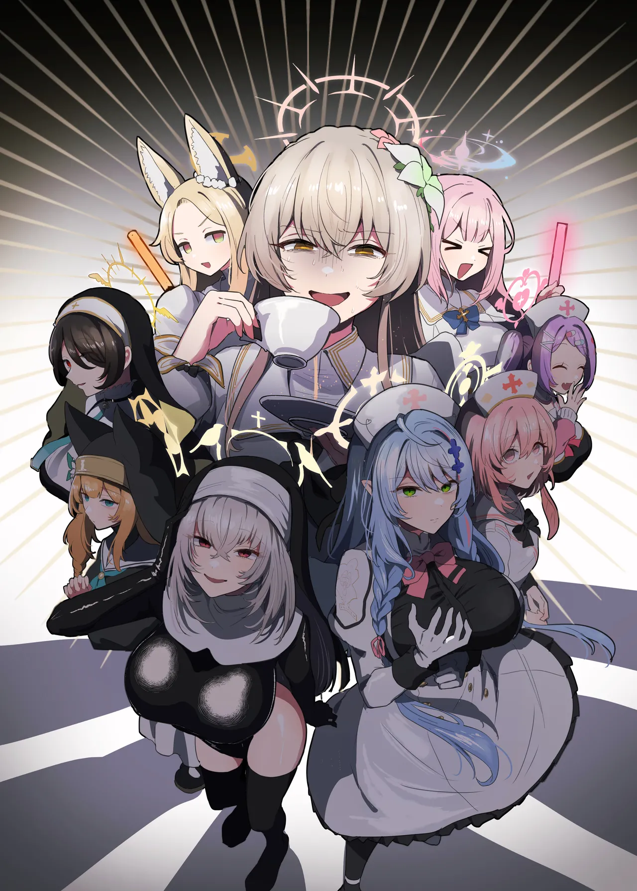 [Dangai Zeppeki (Muchimo)] Futanari Tea Party Dosukebe Tougijou Nagisa VS Sisterhood + Kyuugo Kishidan | 扶她茶话会──性爱竞技场 桐藤渚VS修女会+救护骑士团 (Blue Archive) [Chinese] [色魔棍哥个人汉化] [Digital] Bildnummer 29