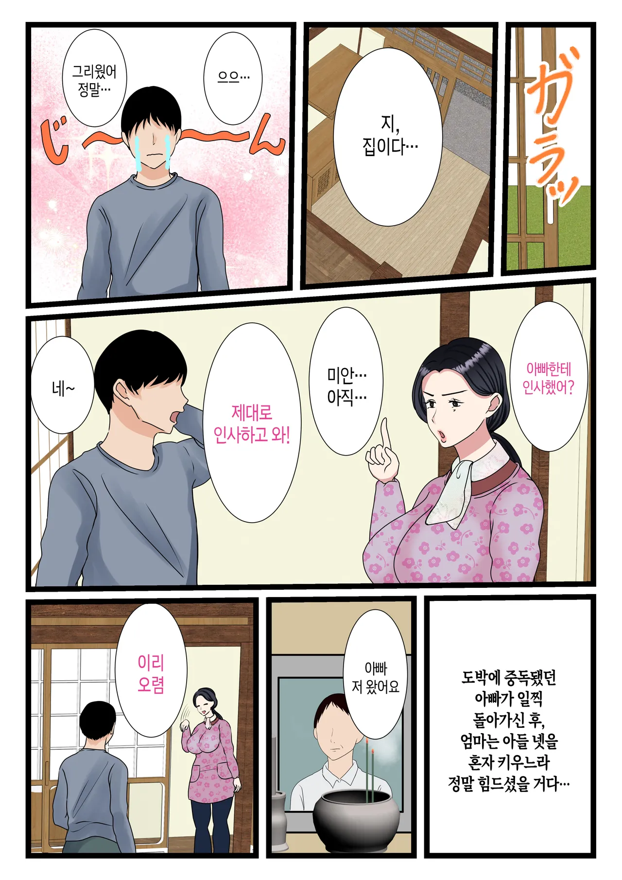 [Benii Kenkyuujo] Musuko o Muramura Saseru Inaka no Okaa-san ~Haha no Furusato Manko wa Attakai~ | 아들을 불끈불끈하게 만드는 시골의 엄마~고향 엄마의 보지는 따뜻하다~ [Korean] [팀 숙녀] Bildnummer 5