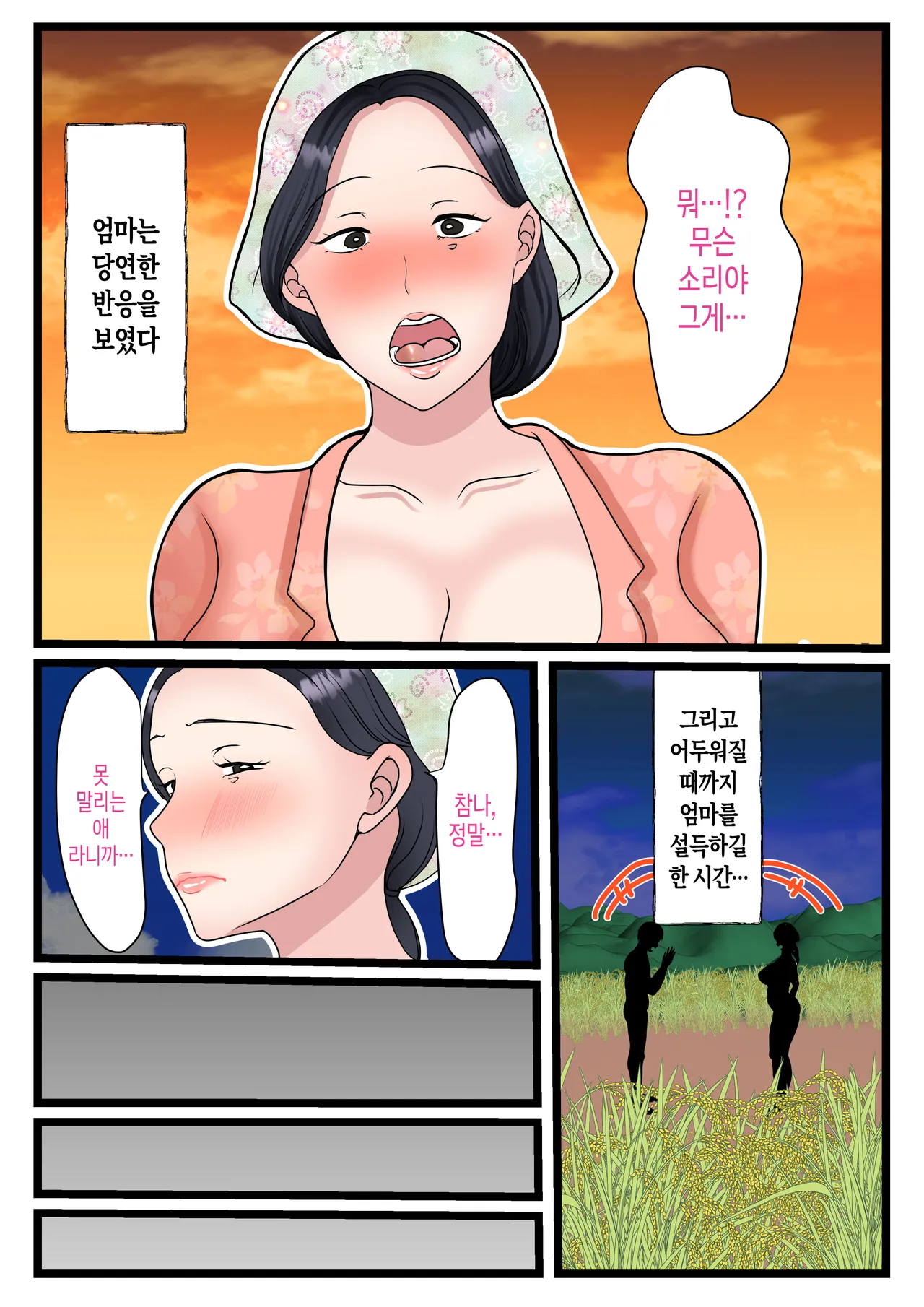 [Benii Kenkyuujo] Musuko o Muramura Saseru Inaka no Okaa-san ~Haha no Furusato Manko wa Attakai~ | 아들을 불끈불끈하게 만드는 시골의 엄마~고향 엄마의 보지는 따뜻하다~ [Korean] [팀 숙녀] Bildnummer 13