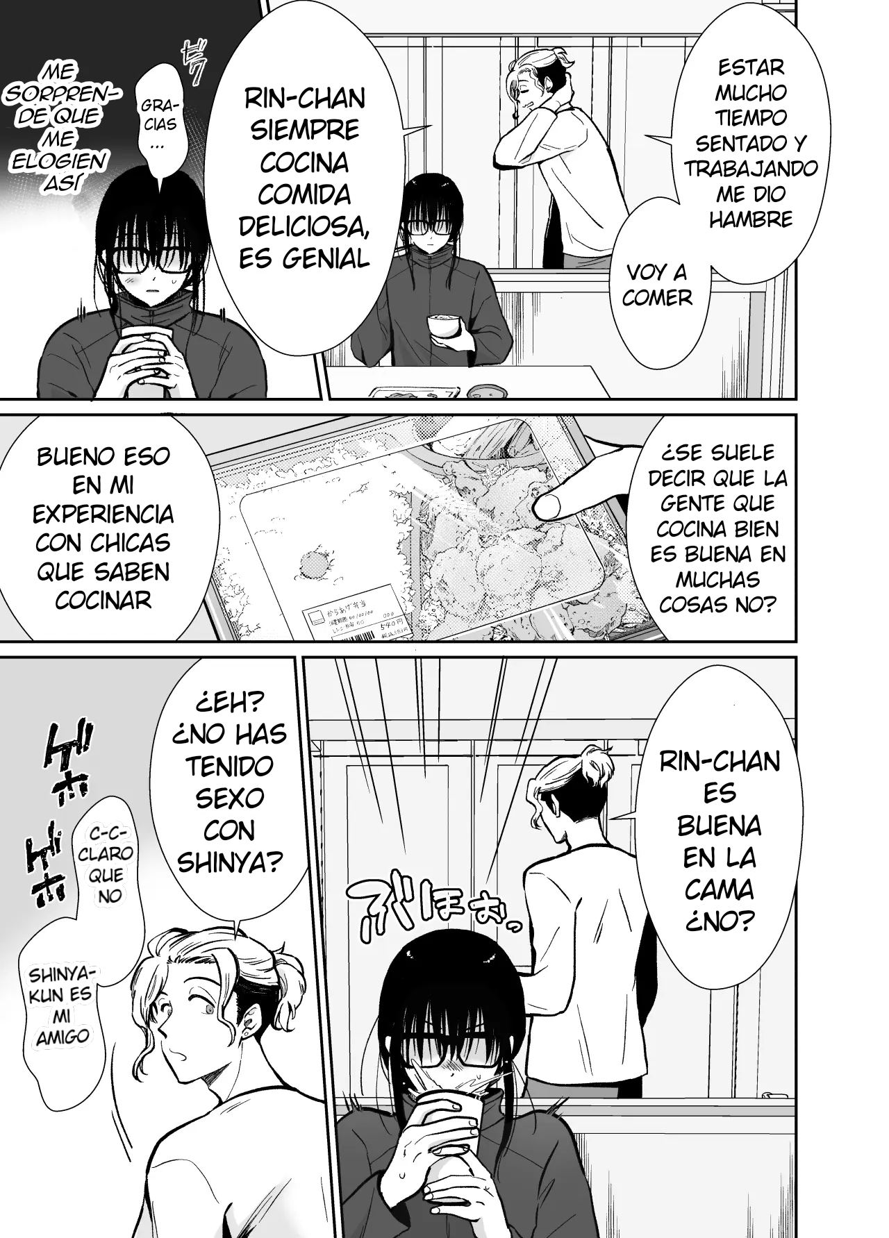 Mesu Ochi Share House Rin-kun Hen 〜 Mangaka Shibou no Kage Kya 2 nin ga Chara Otoko ni Oishiku Taberareru Made〜 [Delnero] [Spanish] image number 18