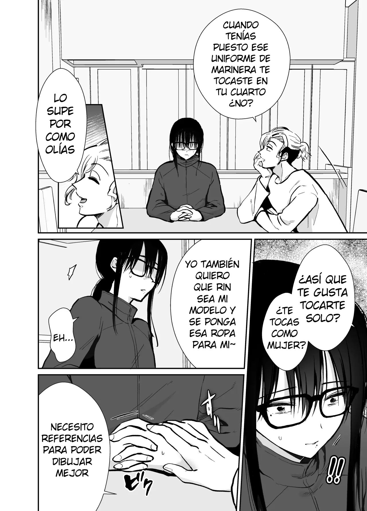 Mesu Ochi Share House Rin-kun Hen 〜 Mangaka Shibou no Kage Kya 2 nin ga Chara Otoko ni Oishiku Taberareru Made〜 [Delnero] [Spanish] image number 19