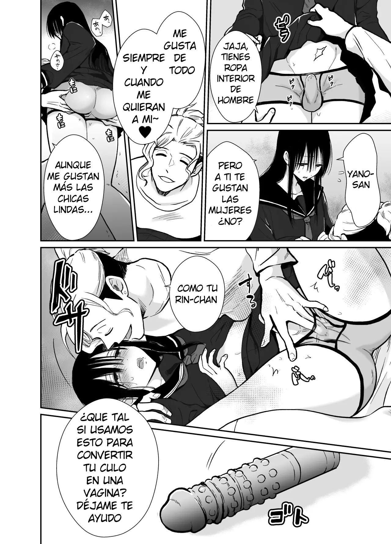 Mesu Ochi Share House Rin-kun Hen 〜 Mangaka Shibou no Kage Kya 2 nin ga Chara Otoko ni Oishiku Taberareru Made〜 [Delnero] [Spanish] image number 23