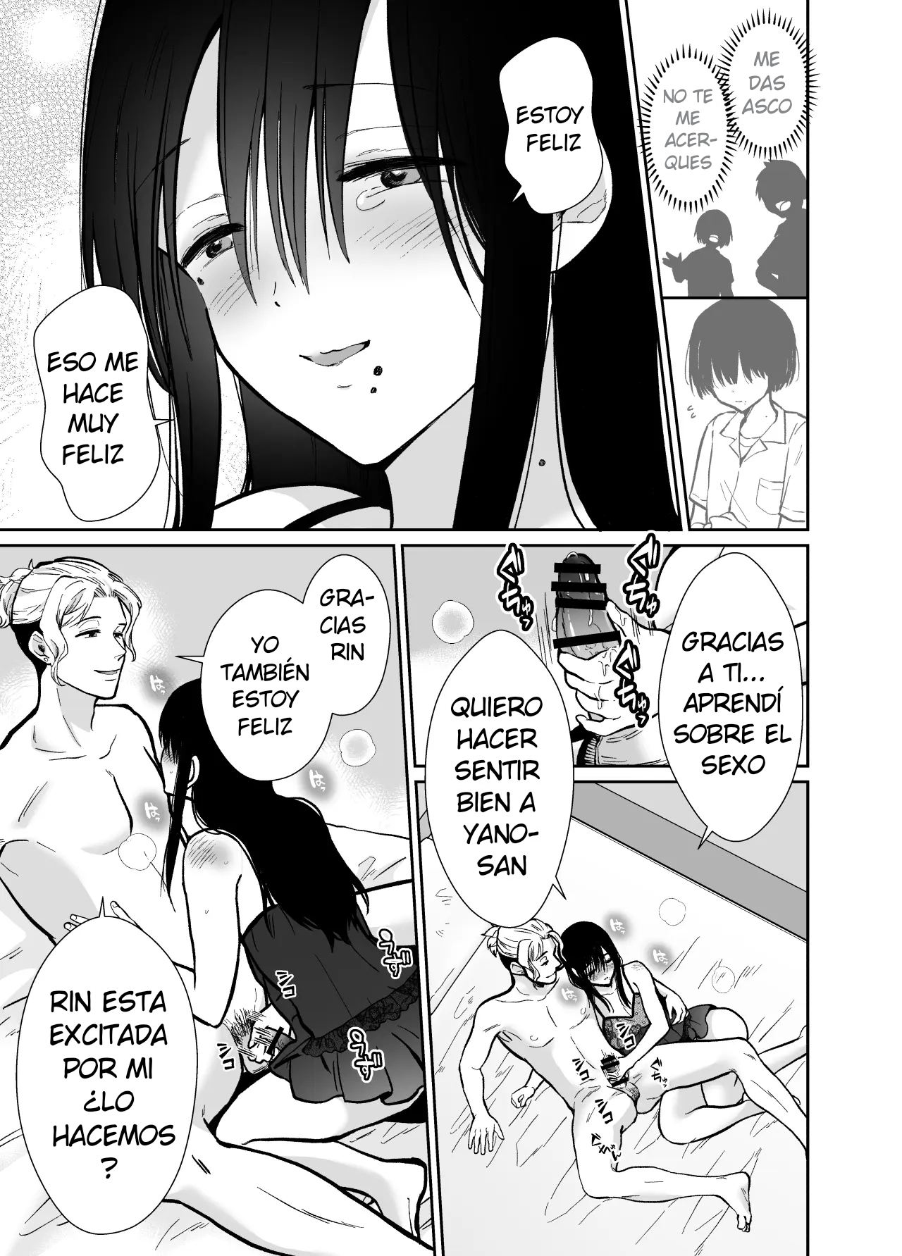 Mesu Ochi Share House Rin-kun Hen 〜 Mangaka Shibou no Kage Kya 2 nin ga Chara Otoko ni Oishiku Taberareru Made〜 [Delnero] [Spanish] image number 40