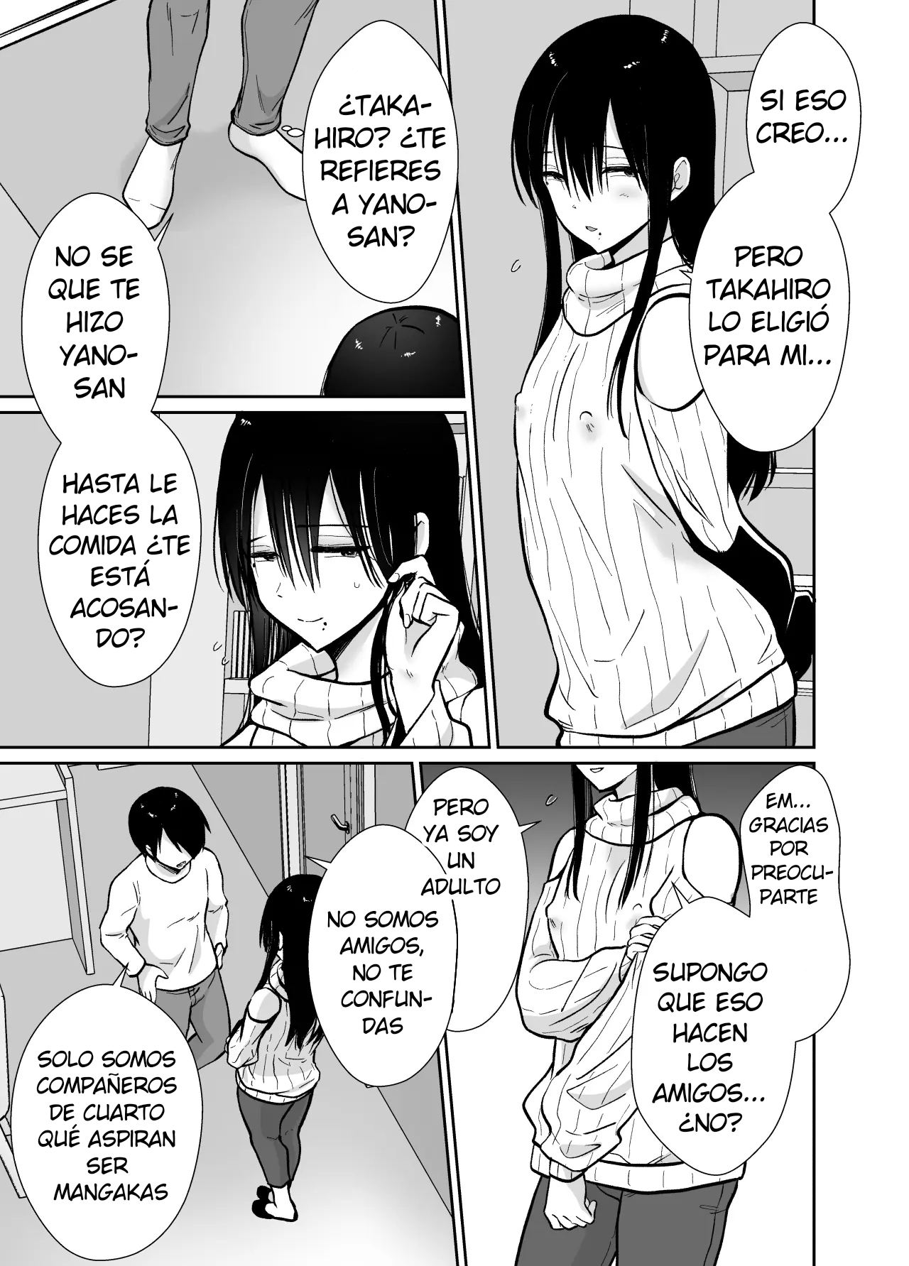 Mesu Ochi Share House Rin-kun Hen 〜 Mangaka Shibou no Kage Kya 2 nin ga Chara Otoko ni Oishiku Taberareru Made〜 [Delnero] [Spanish] image number 48