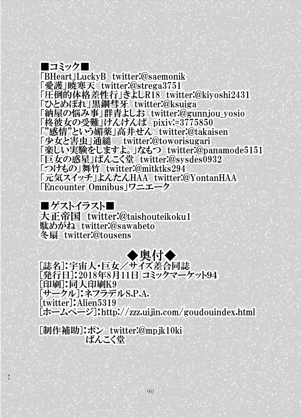 [Nefradel S.P.A. (Various)] Alien-Giantess Size Difference Joint Comic numero di immagine  89