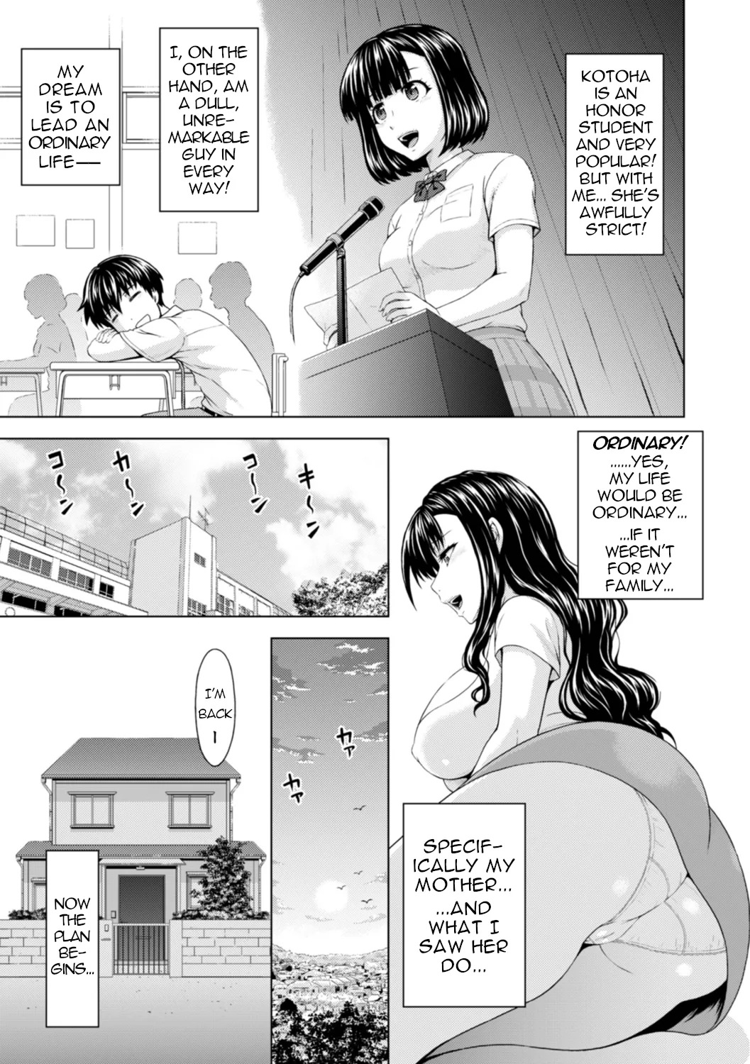 [Mahiruno Kagerou] Honjitsu mo Haha to Imouto no Choukyou Hiyori | Another Good Day to Train my Mother and Little Sister Ch. 1 [Digital] [English] [menospeaknihongo] image number 7