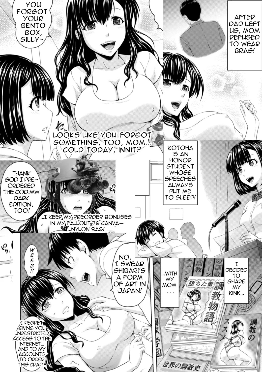 [Mahiruno Kagerou] Honjitsu mo Haha to Imouto no Choukyou Hiyori | Another Good Day to Train my Mother and Little Sister Ch. 1 [Digital] [English] [menospeaknihongo] image number 22