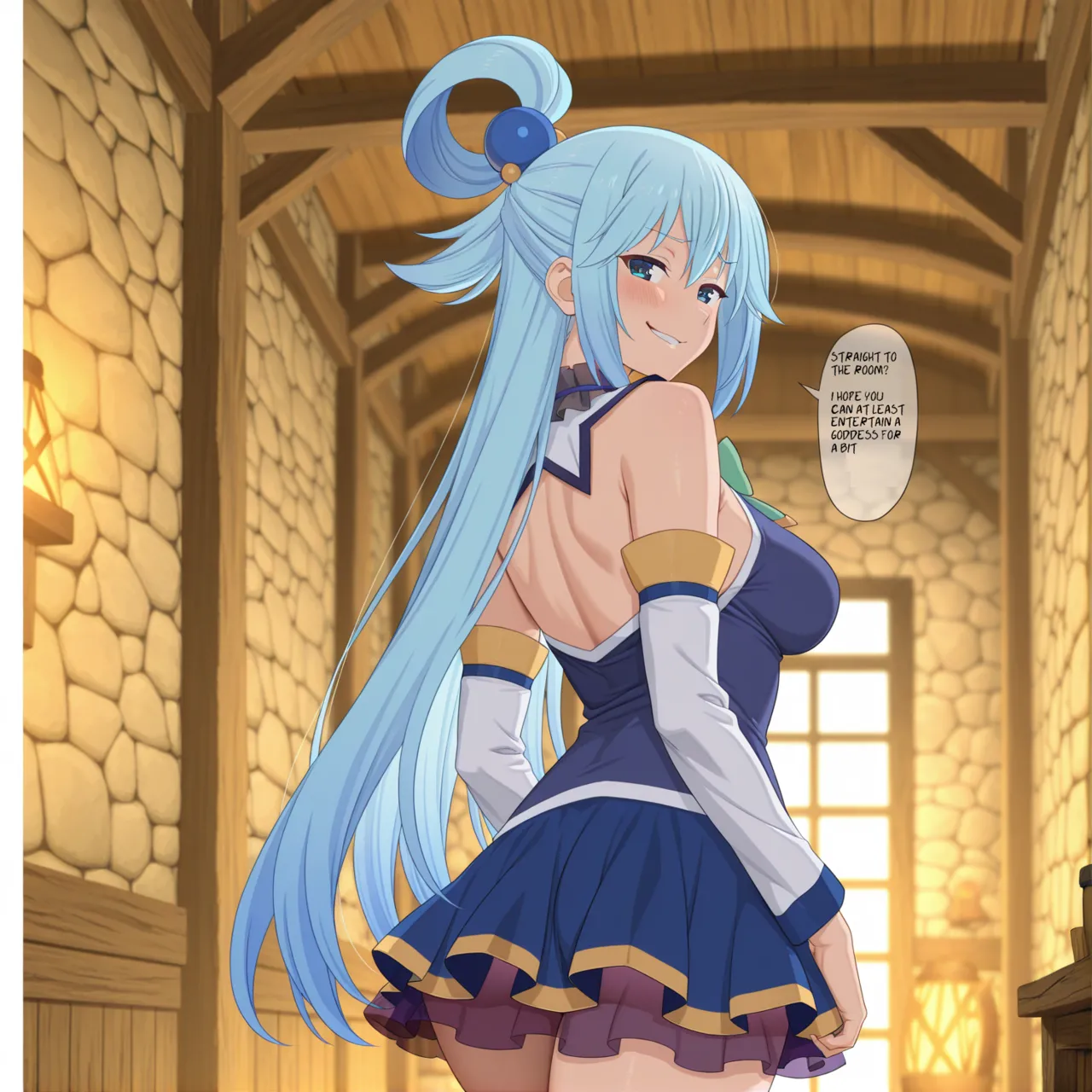 [Waifu Factory] Aqua drunken adventures [AI generated] 画像番号 3
