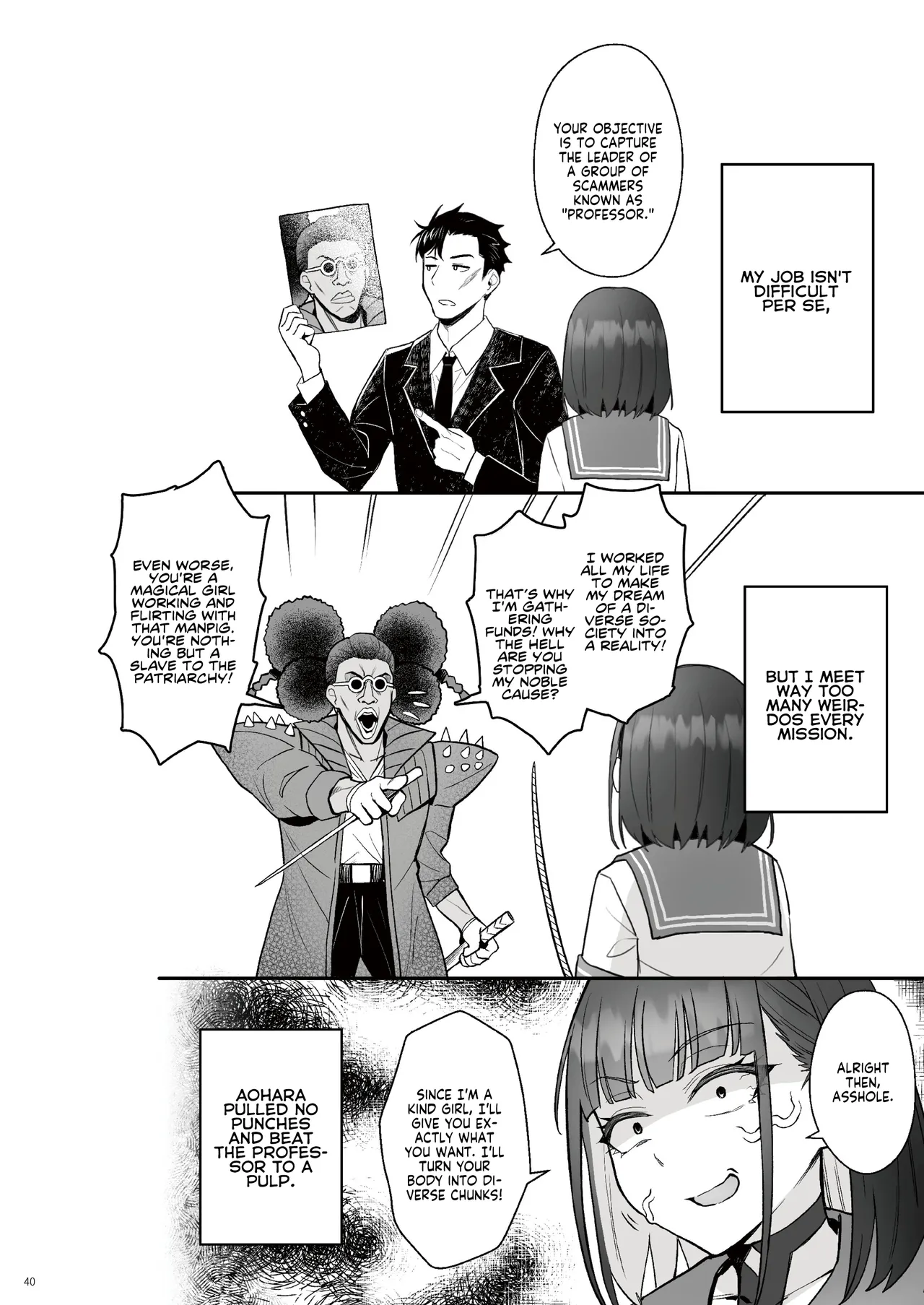 [COMEX (Zhen Lu)] Moto Mahou Shoujo no Shigoto Hanashi Ao Zenjitsutan | Former Magical Girl Blue's Work: The Prequel [English] [flowerswamp] [Digital] image number 39