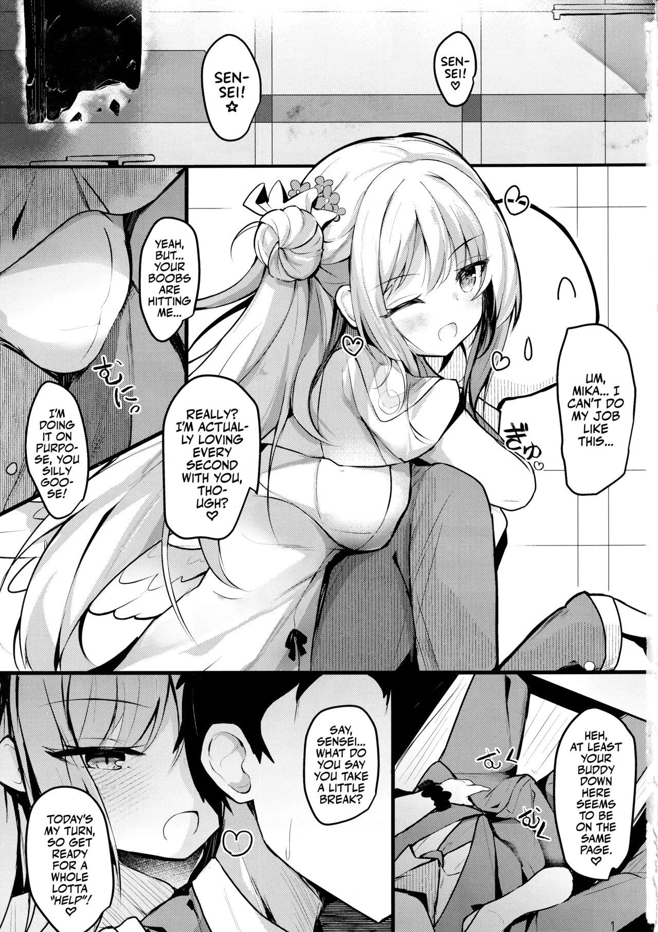 (C102) [Atelier Hinata (Hinata Yuu)] Mika no Yuuwaku Tanetsu Ecchi - She seduces her loving teacher and gets him to have sex with her inside. (Blue Archive) [English] [Team Rabu2] numero di immagine  2