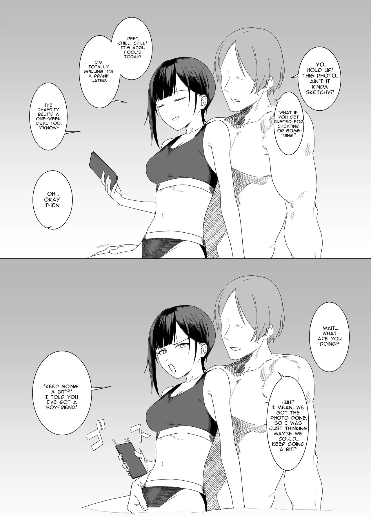 [Aoyagi Kabota] Intending to Control His Ejaculation with a Chastity Belt and Fake an NTR Prank on April Fool’s, the Mischievous Girlfriend Gets Overwhelmed by Her Partner’s Skills, Turning the Lie into Reality [English] [Spirtohleb] numero di immagine  10