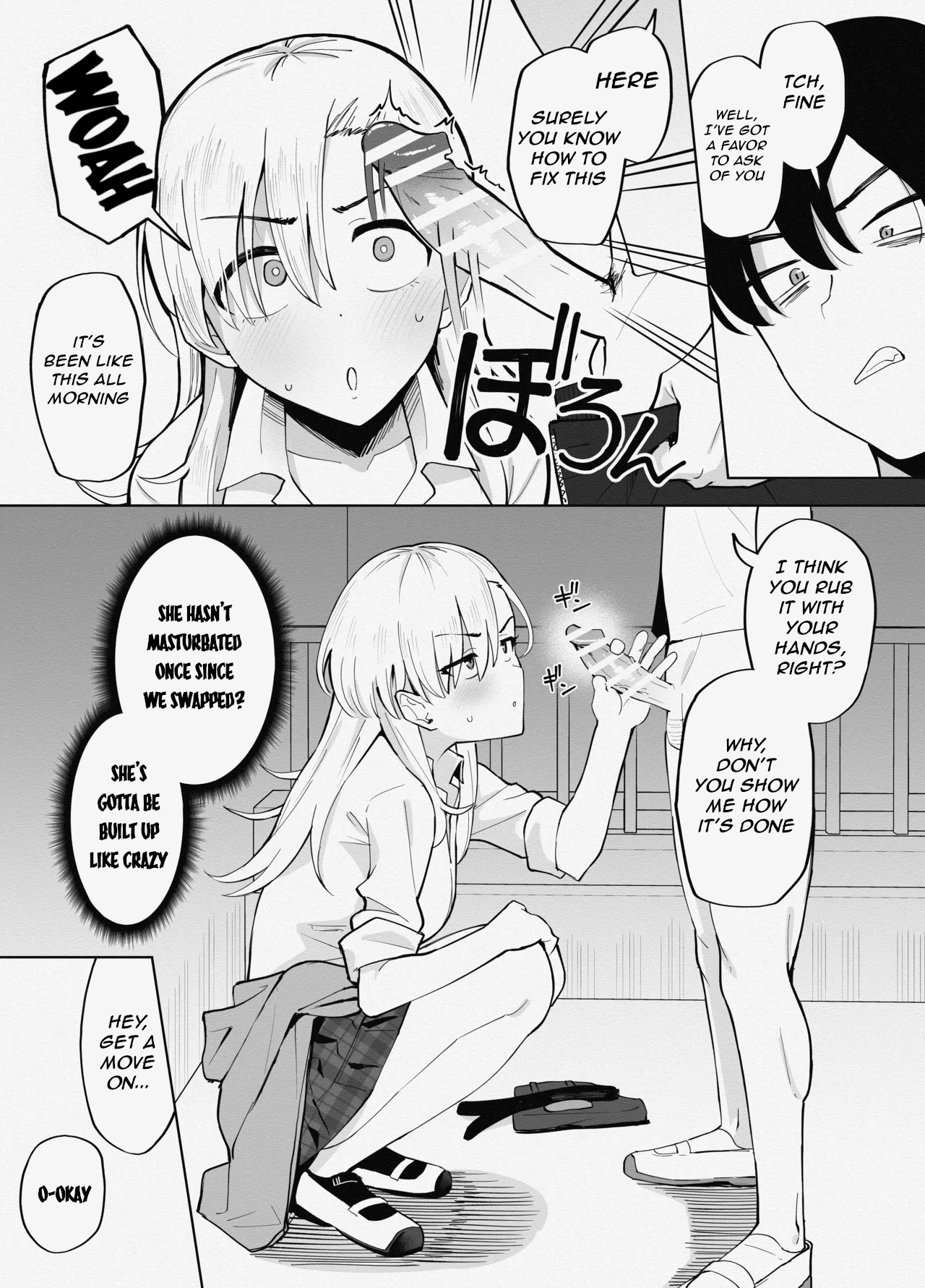 A Story About a Man who Swaps Bodies with a Yankee girl and ends up Having to Satisfy his Old Penis 이미지 번호 2