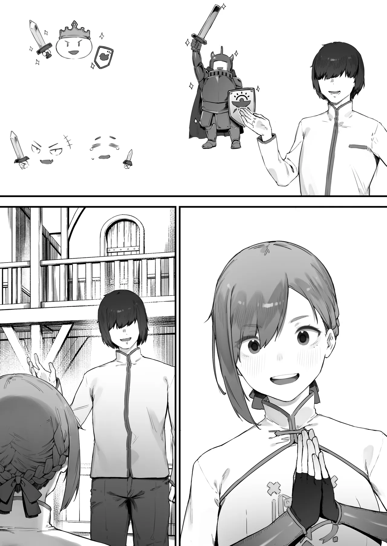 [Nigiri Usagi] Hen na Soubi no Sei de O◯nko Kowareteshimatta de wa Nai ka! 1 [Textless] Bildnummer 4