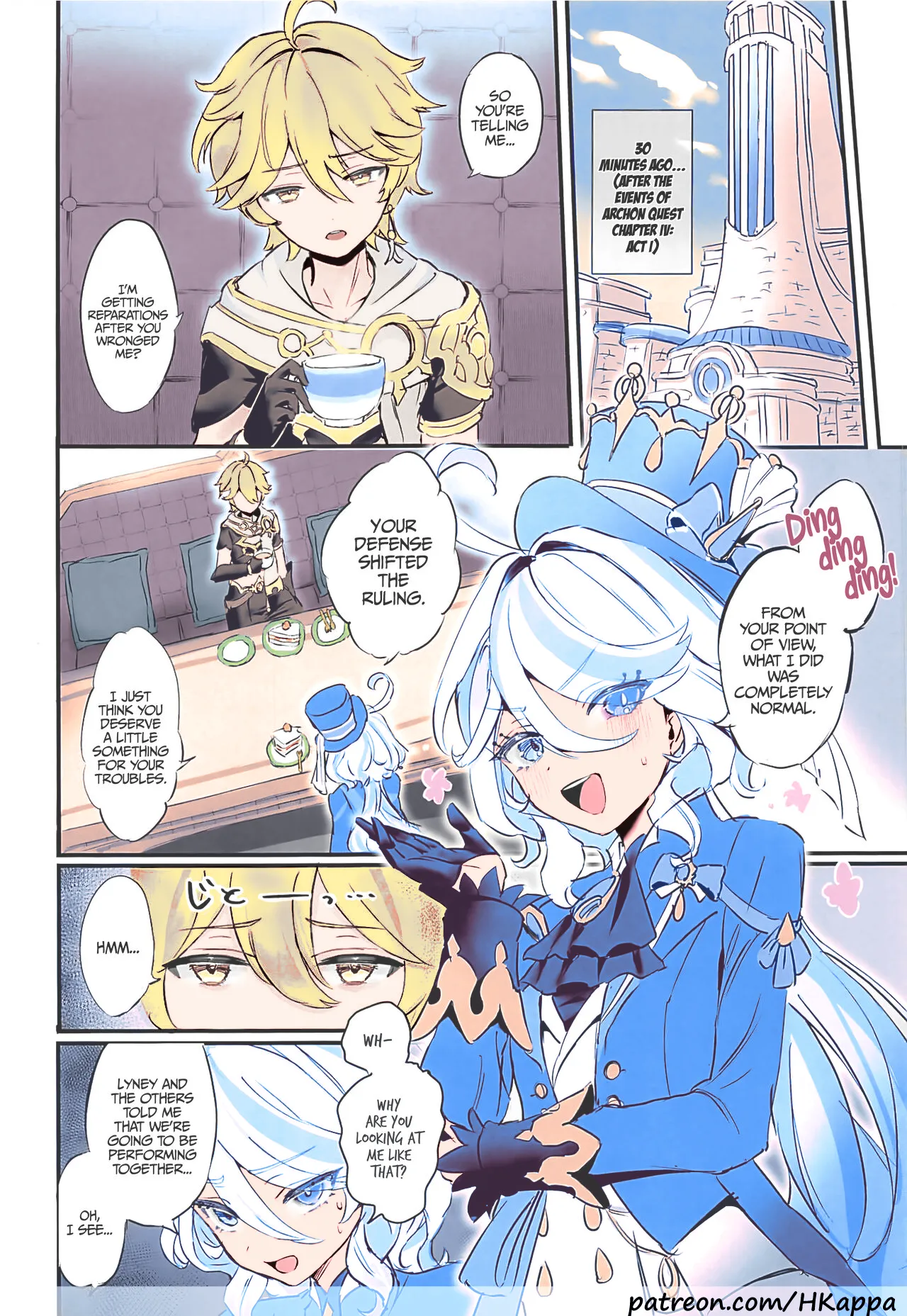 (C103) [GlowMercury (Sukoyakagumi)] Kimi no Guroshi de Kanpai - Cheers with her glass (Genshin Impact) [English] [LunaticSeibah] [Colorized] 3eme image