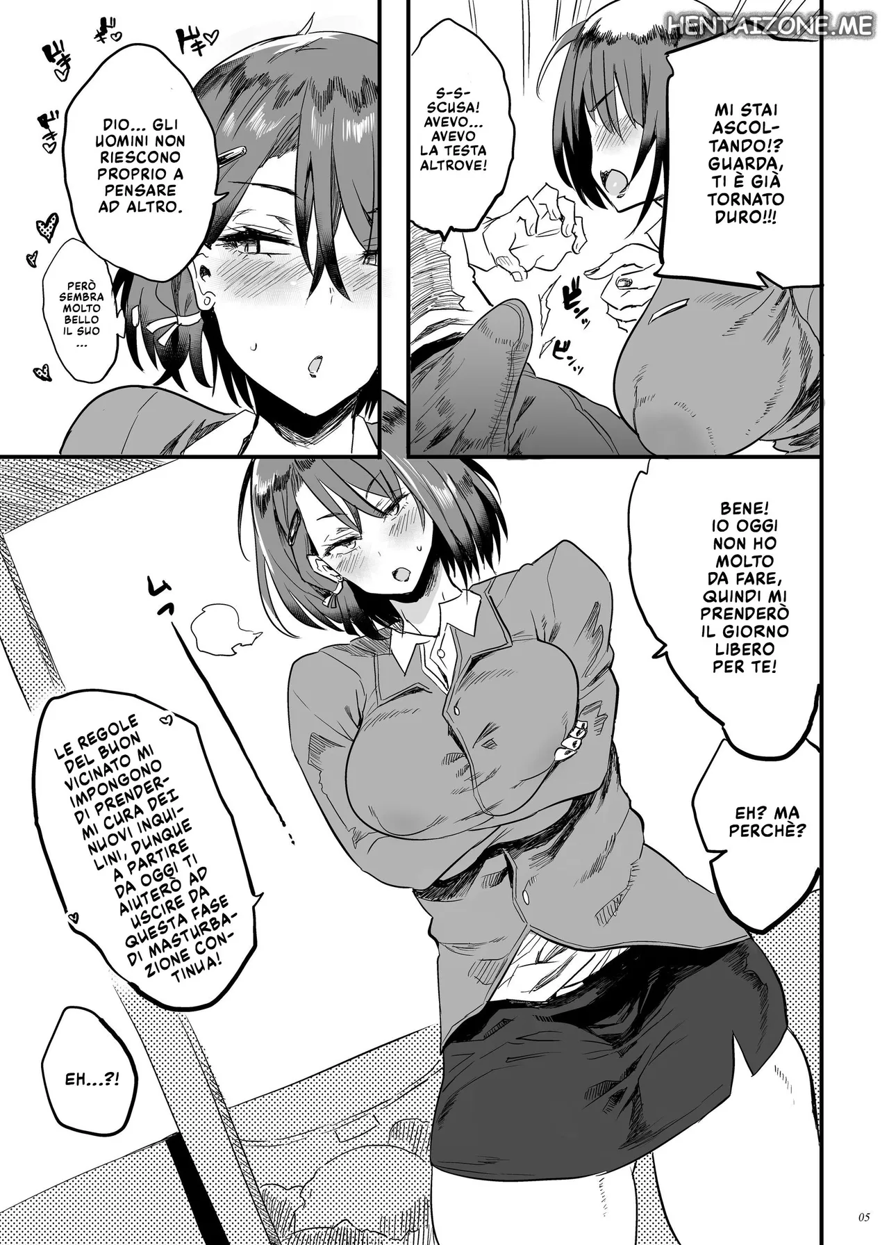 [Puppukupu (Kawaisaw)] Tonari no OL-san wa Shikkari Kanrishinai to Ki ga Sumanai | Nelle Mani della Mia Vicina [Italian] [Digital] image number 4